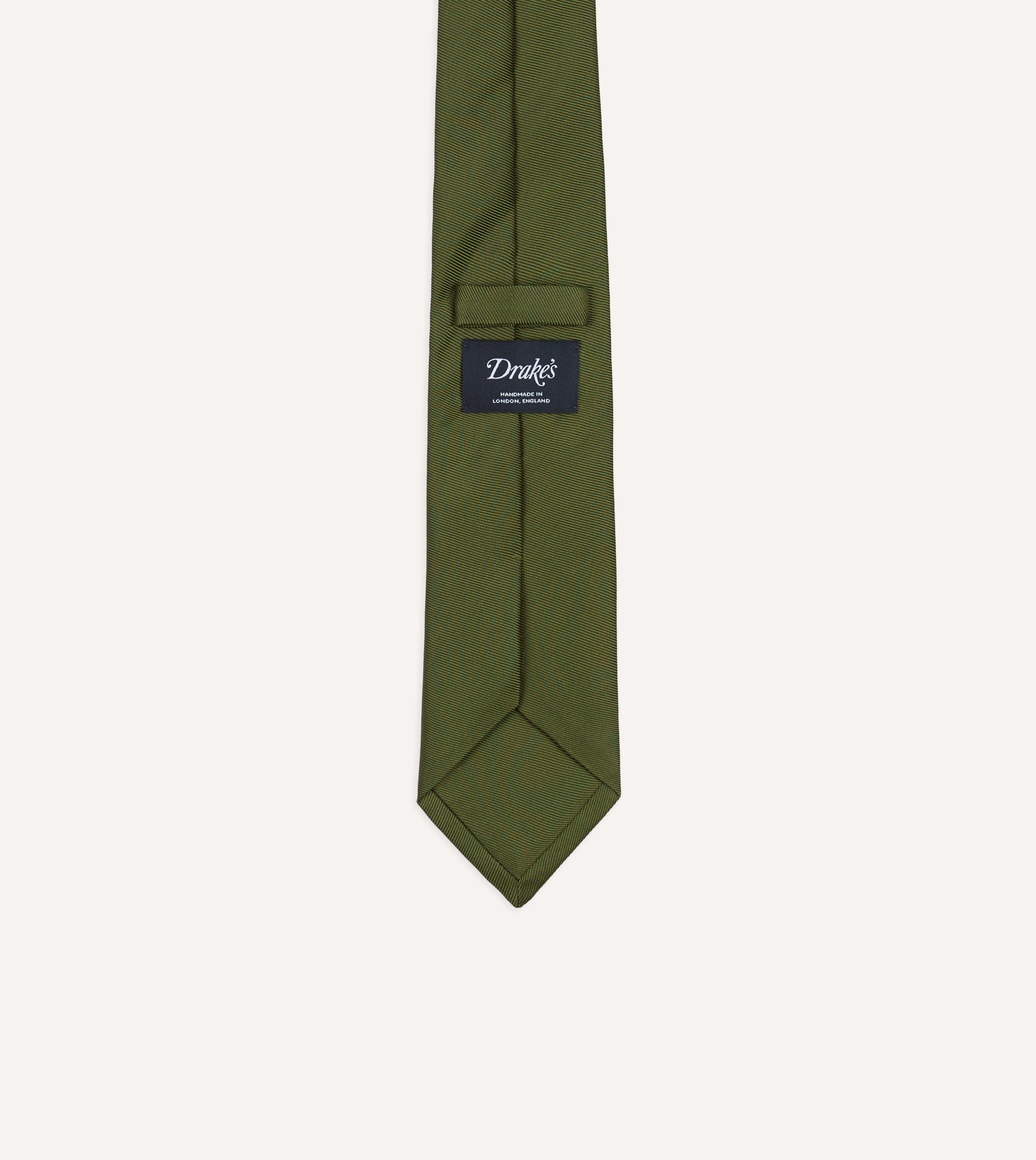 Green 50oz Silk Twill Tipped Tie