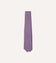 Purple Small Paisley Leaf Print Silk Self Tipped Tie