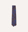 Blue Acanthus Print Silk Self Tipped Tie