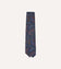 Navy Acanthus Print Silk Self Tipped Tie