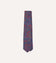 Navy Paisley Print Silk Self Tipped Tie