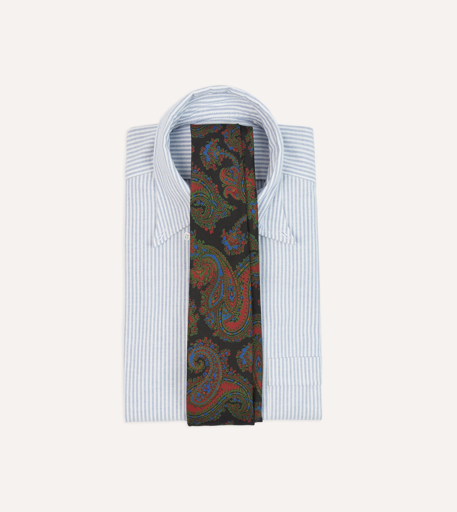 Black Paisley Print Silk Self Tipped Tie