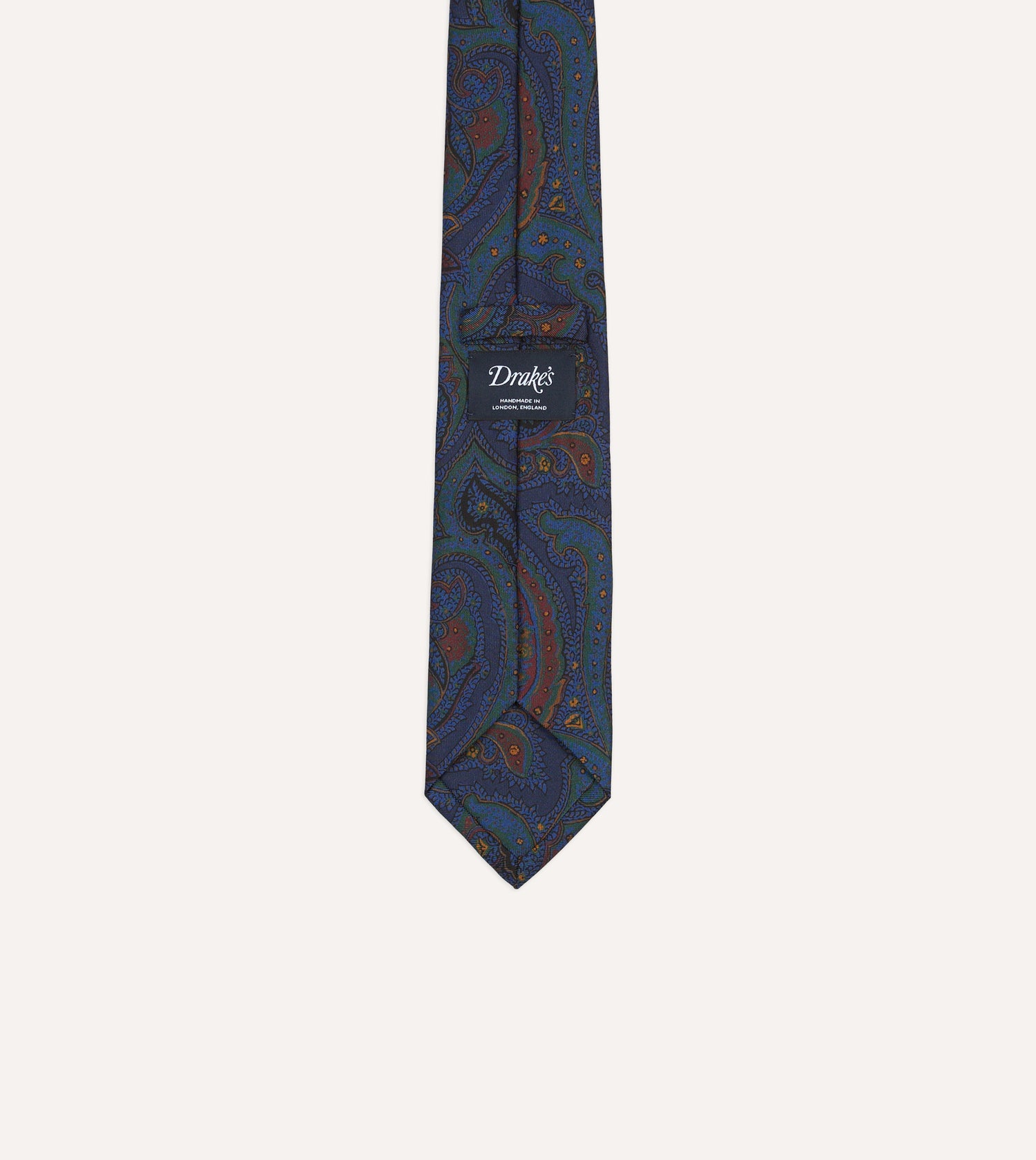 Purple Paisley Print Madder Silk Self-Tipped Tie