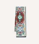 Ecru Tapestry Print Wool Silk Scarf