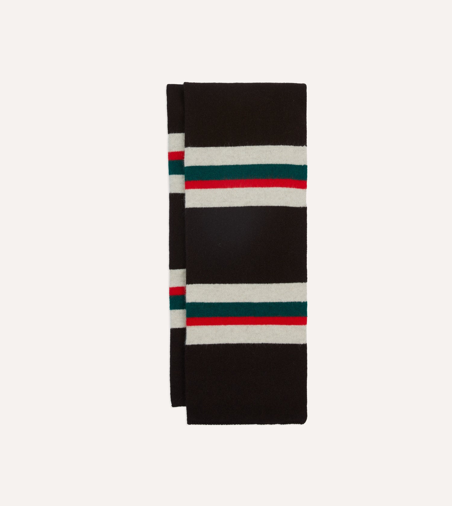 Brown, Red and Green Stripe Geelongora Tubular Scarf