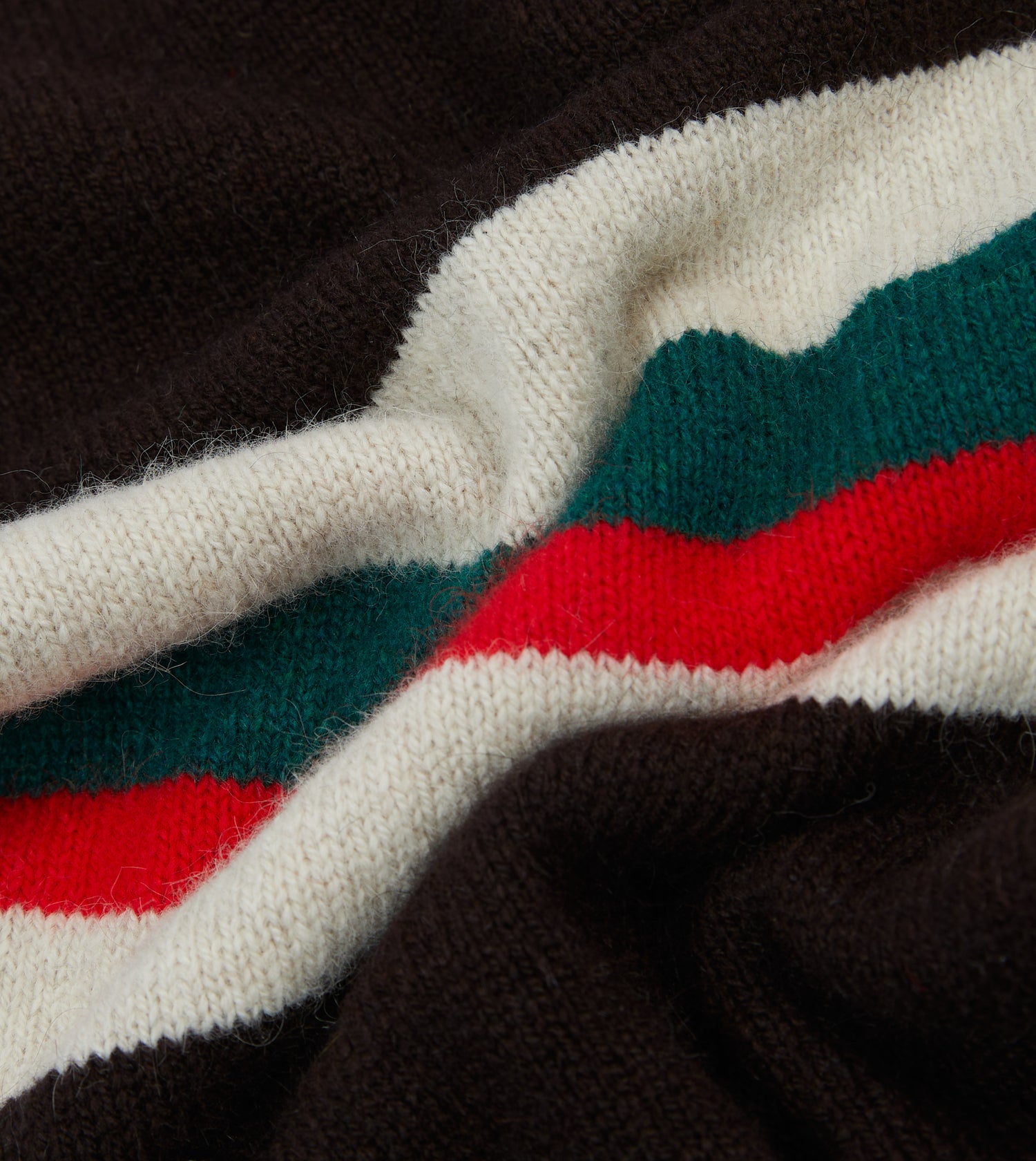 Brown, Red and Green Stripe Geelongora Tubular Scarf