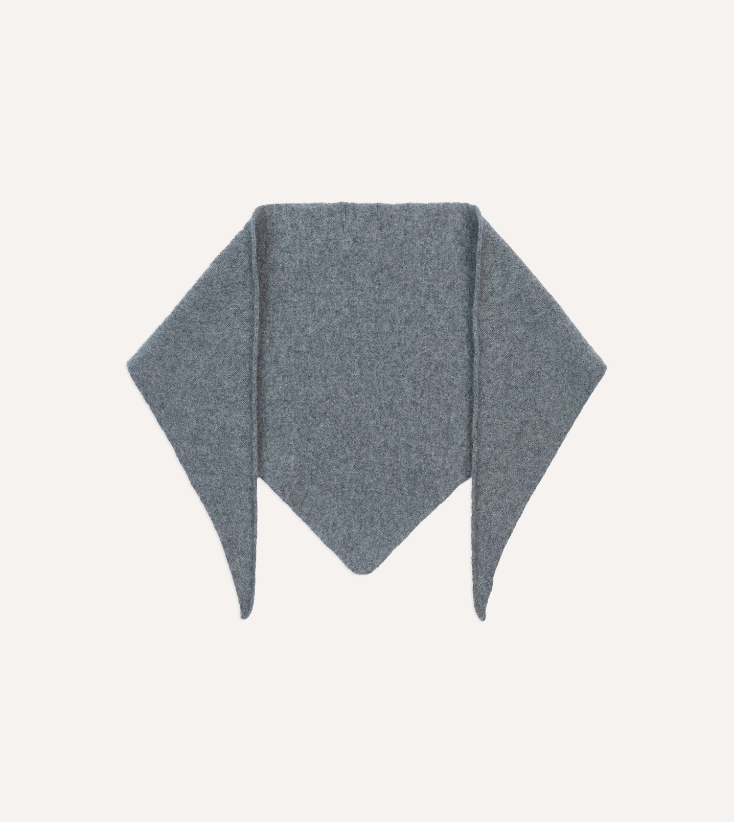 Grey Lambswool Triangle Neck Scarf