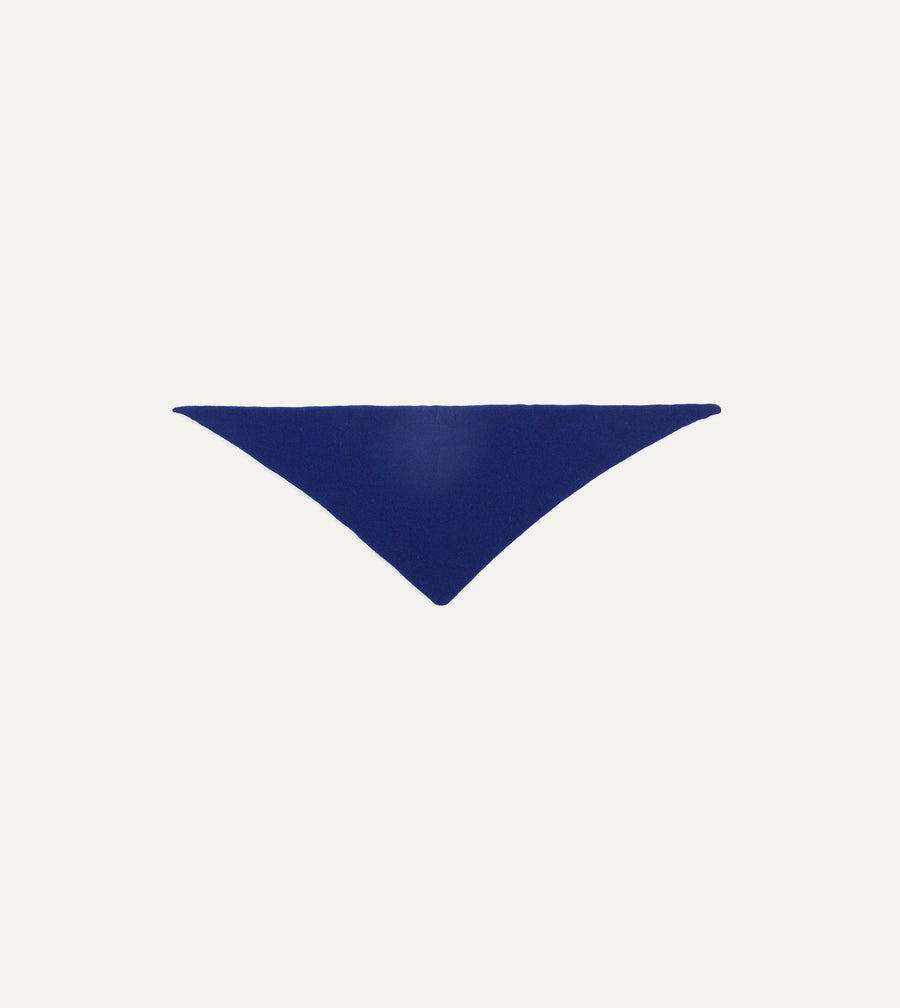 Blue Lambswool Triangle Neck Scarf