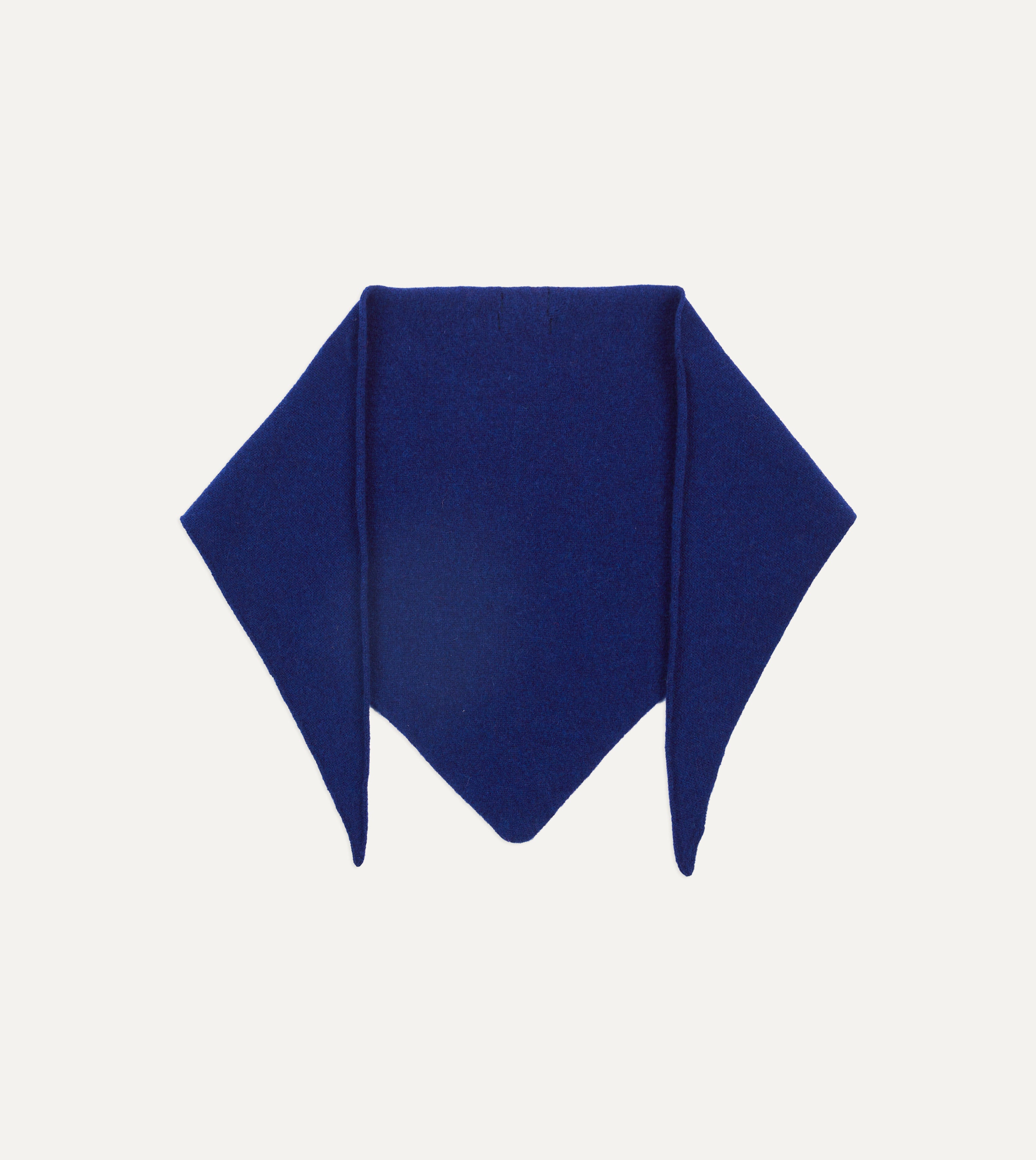 Blue Lambswool Triangle Neck Scarf – Drakes US