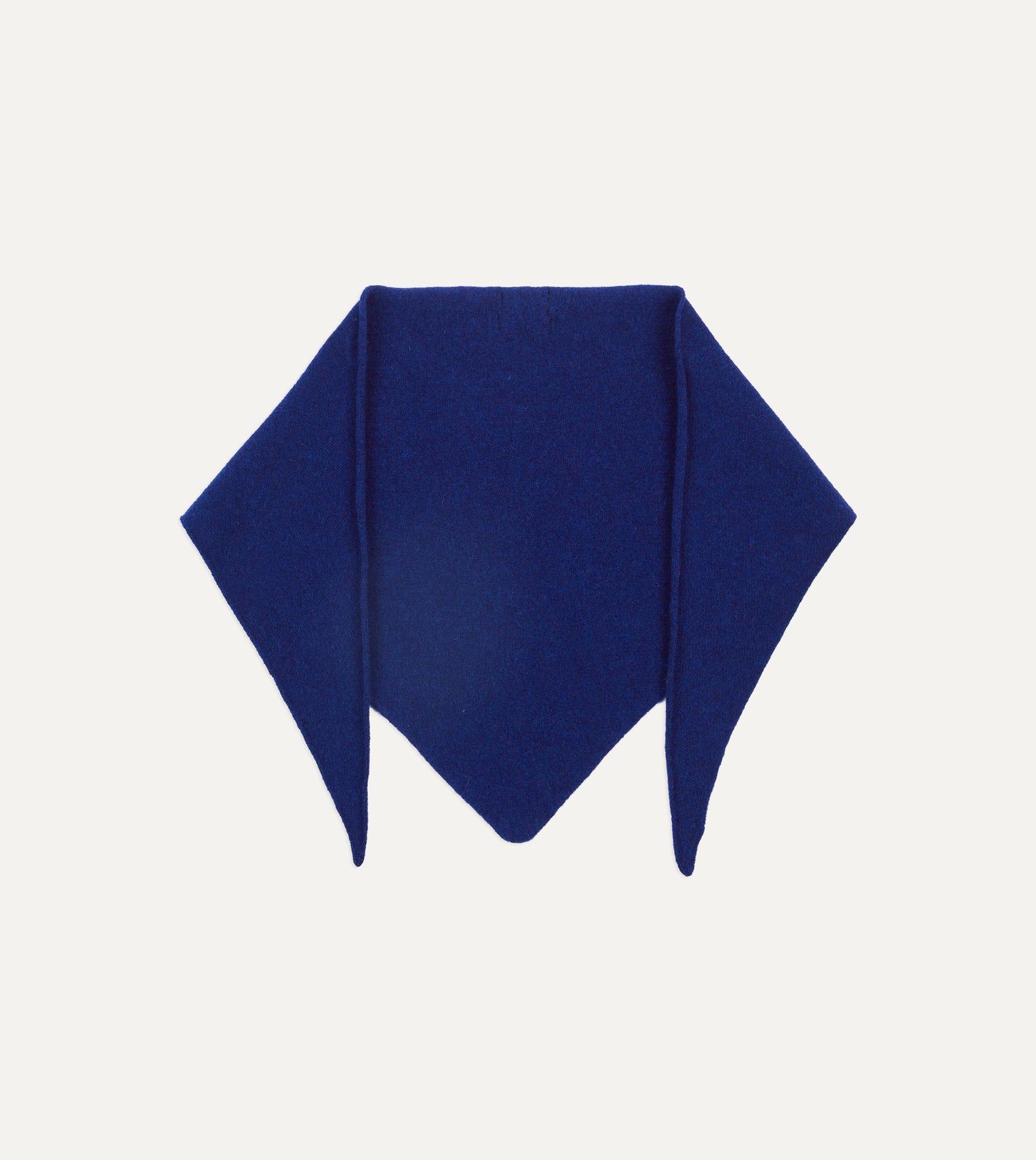 Blue Lambswool Triangle Neck Scarf