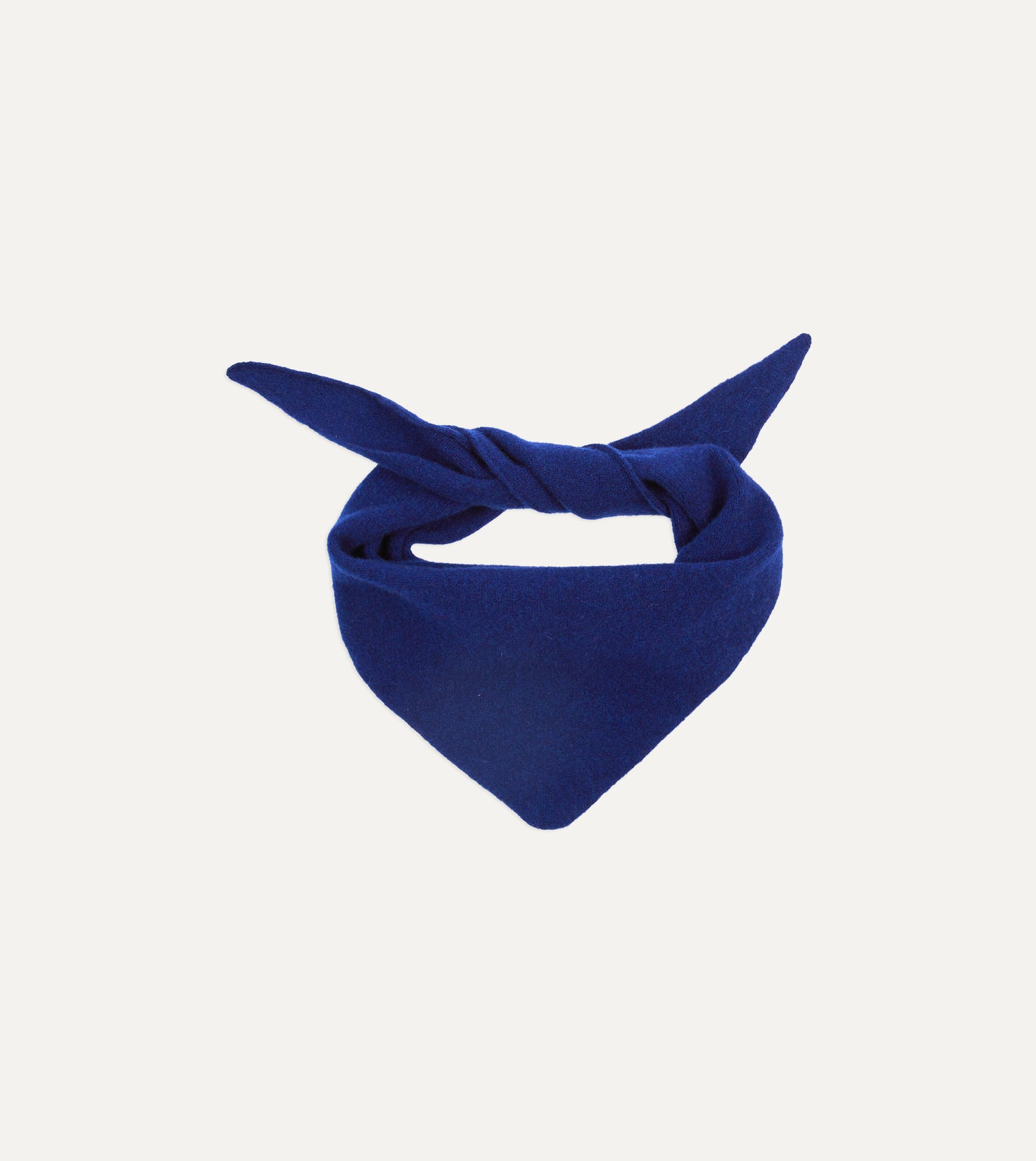 Blue Lambswool Triangle Neck Scarf