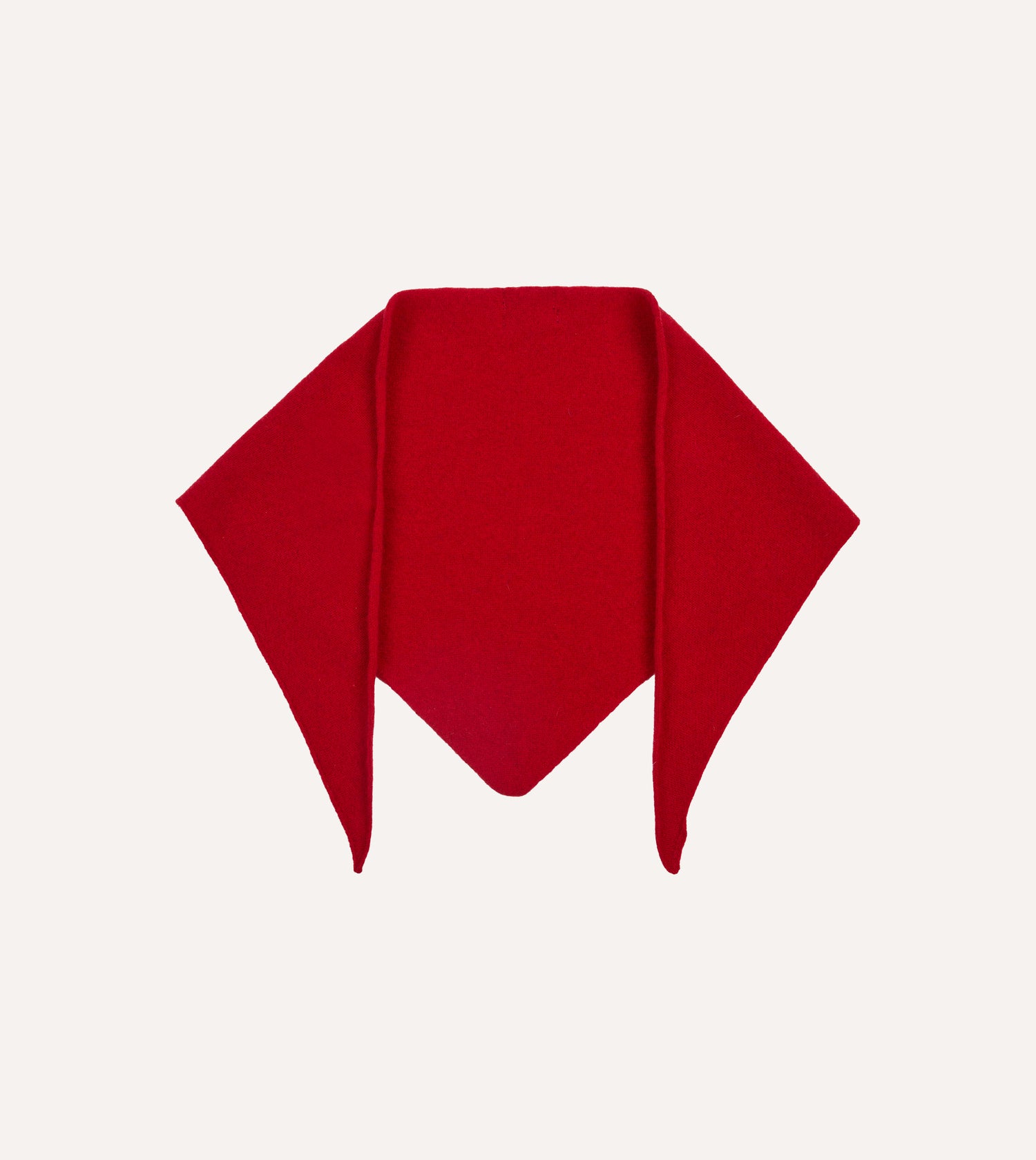 Red Lambswool Triangle Neck Scarf