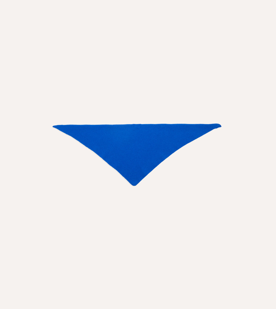 Royal Blue Lambswool Triangle Neck Scarf
