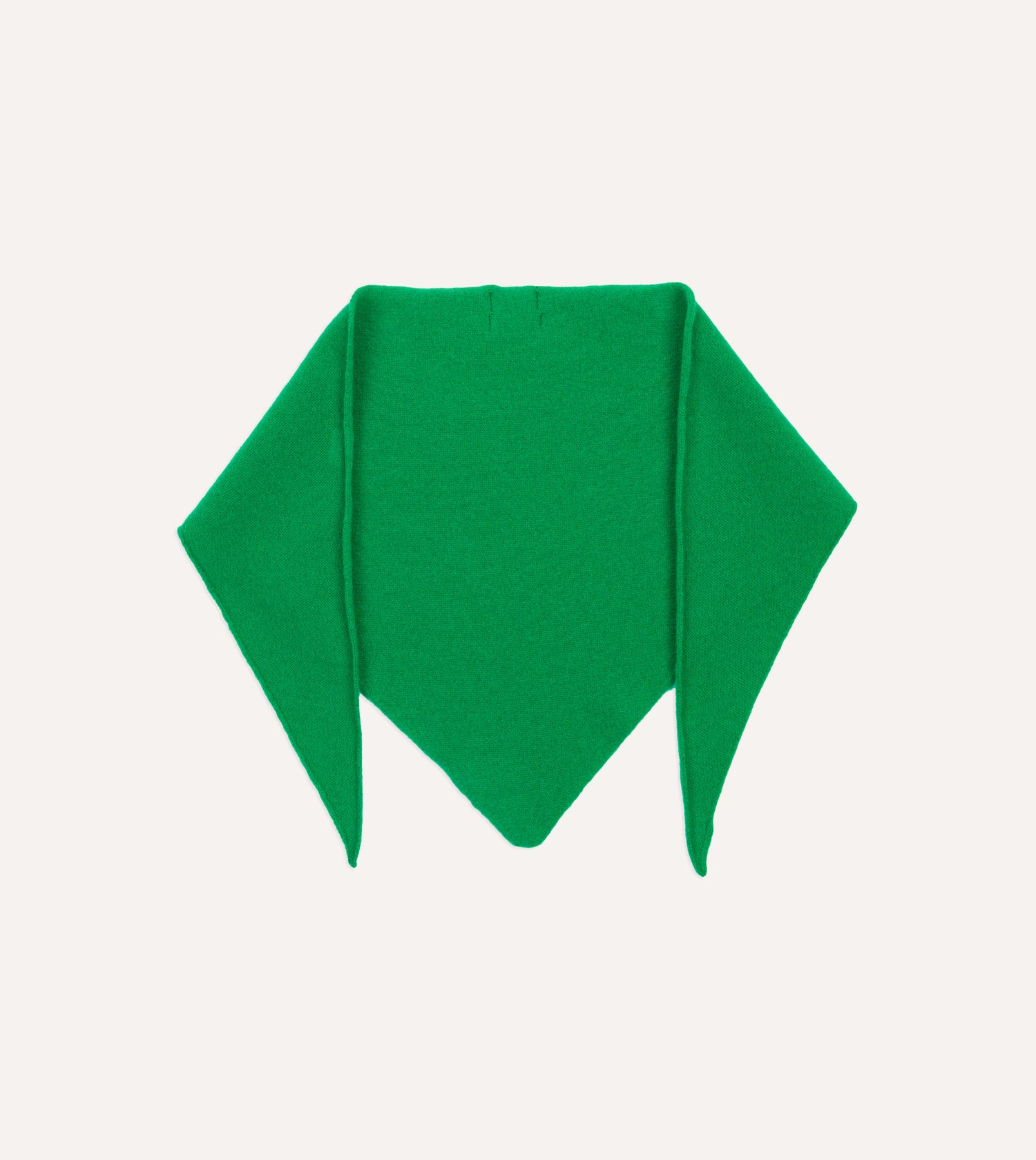 Green Lambswool Triangle Neck Scarf