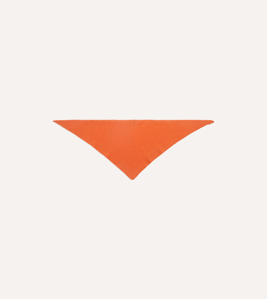 Orange Lambswool Triangle Neck Scarf
