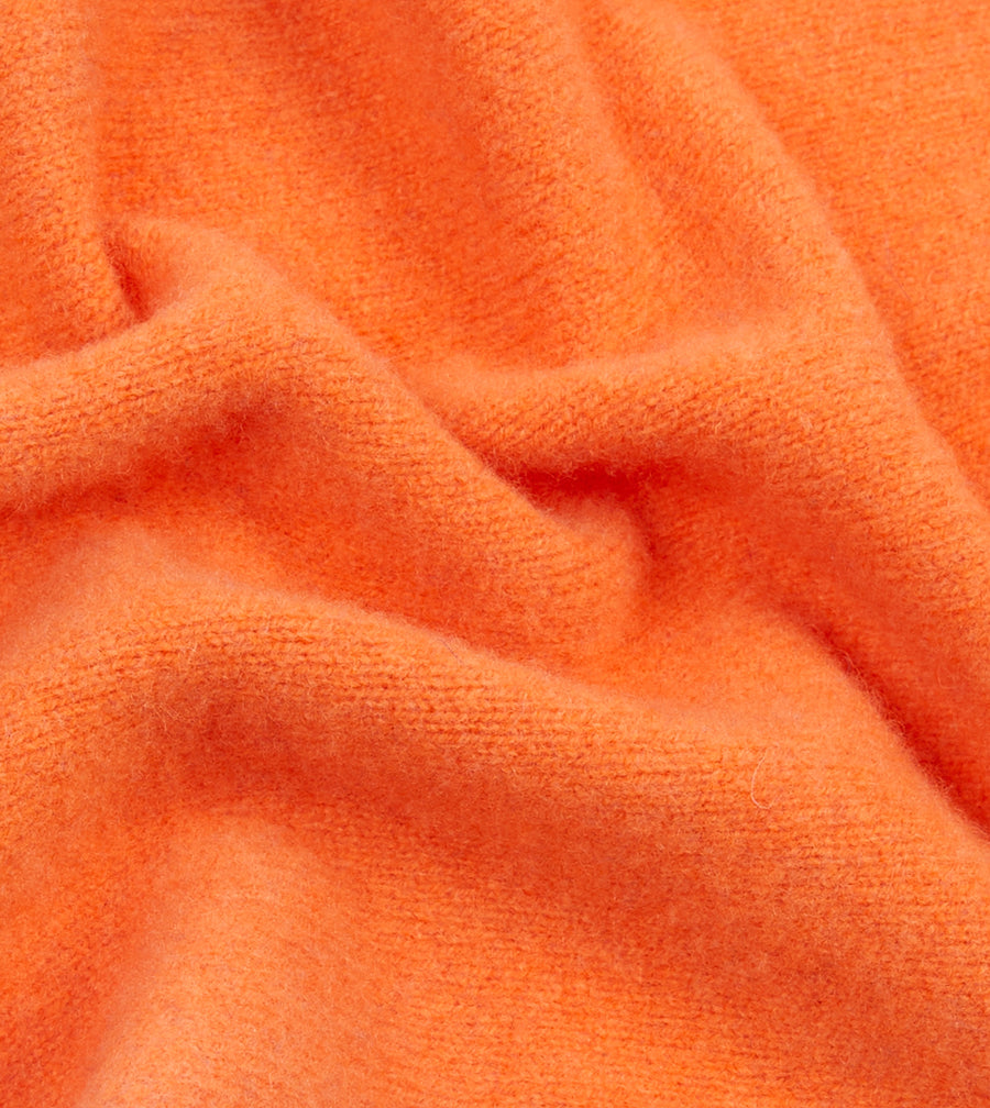 Orange Lambswool Triangle Neck Scarf