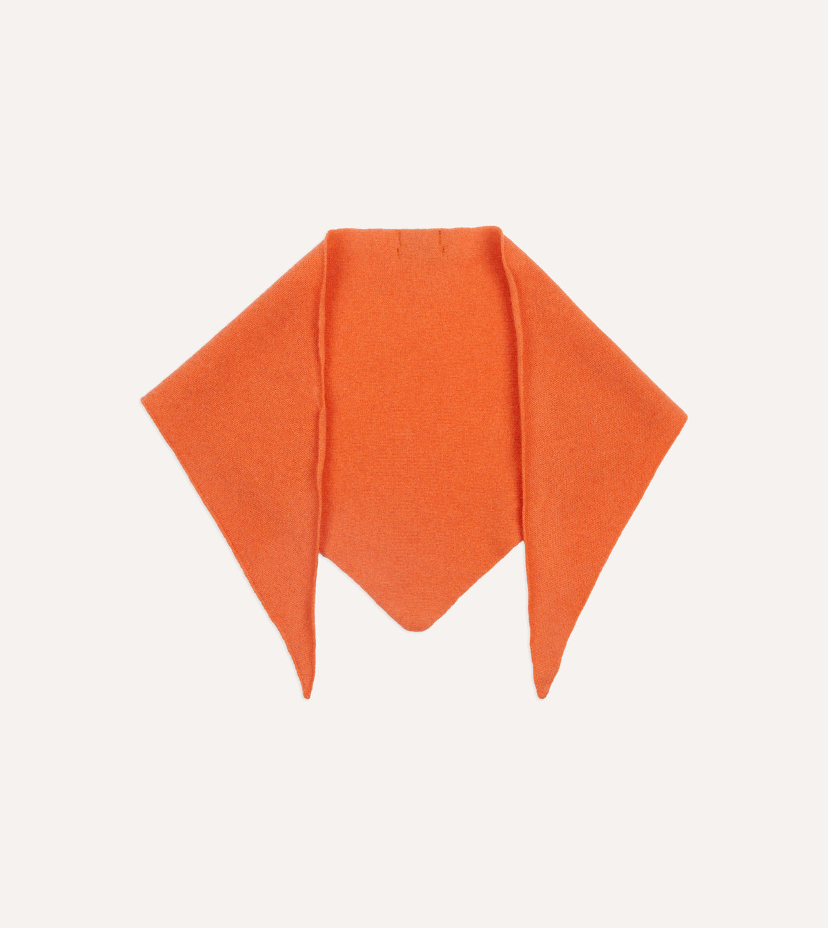 Orange Lambswool Triangle Neck Scarf