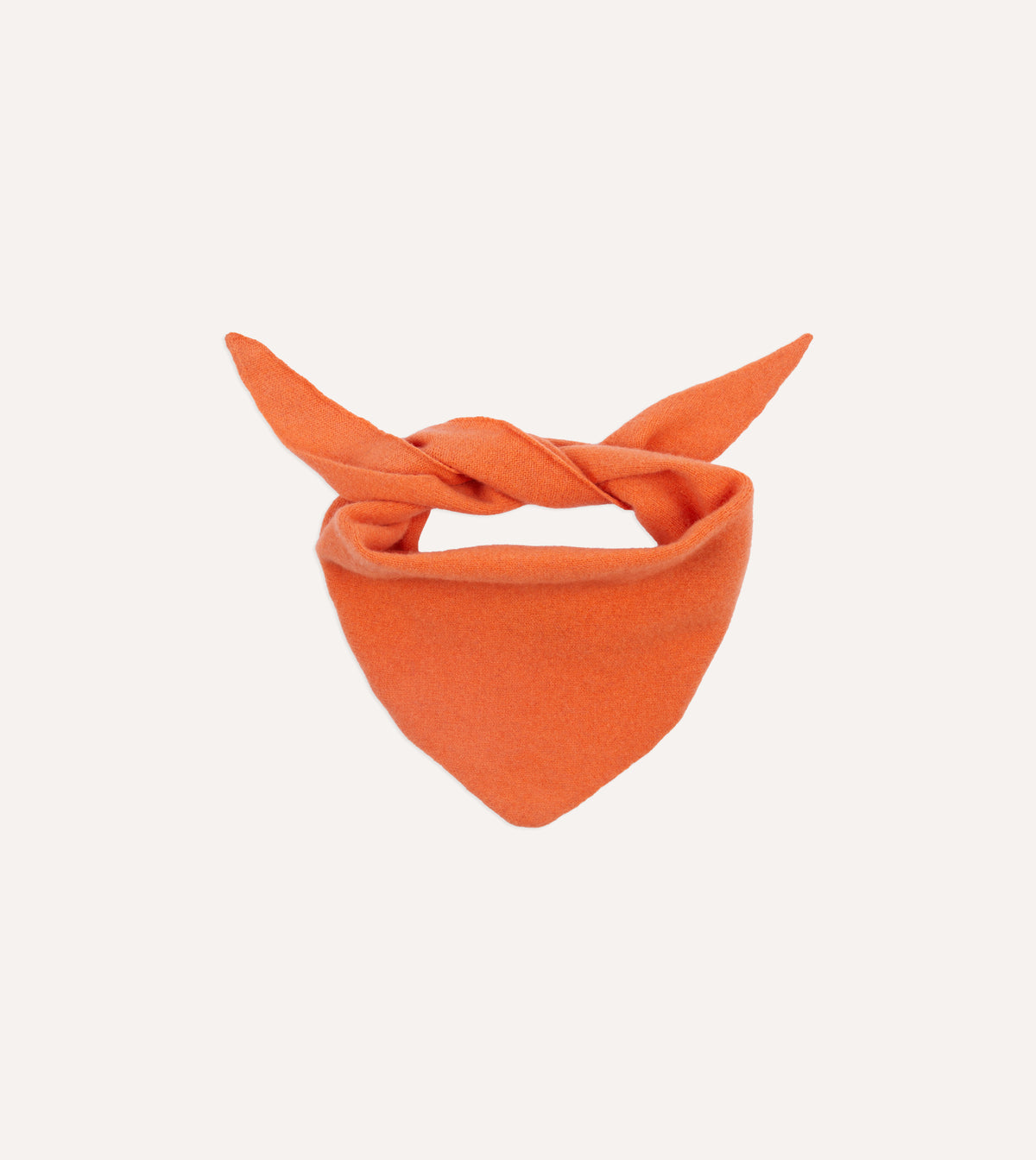 Orange Lambswool Triangle Neck Scarf