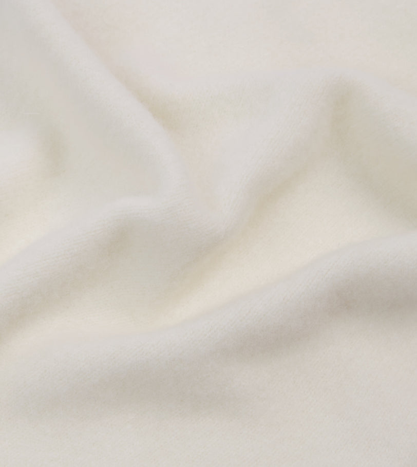 Ecru Lambswool Triangle Neck Scarf