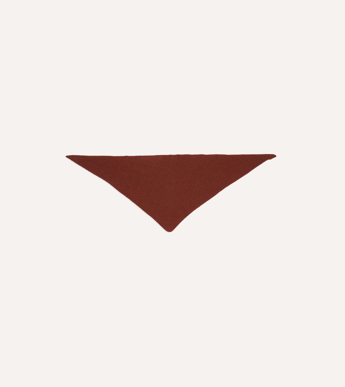 Brown Lambswool Triangle Neck Scarf