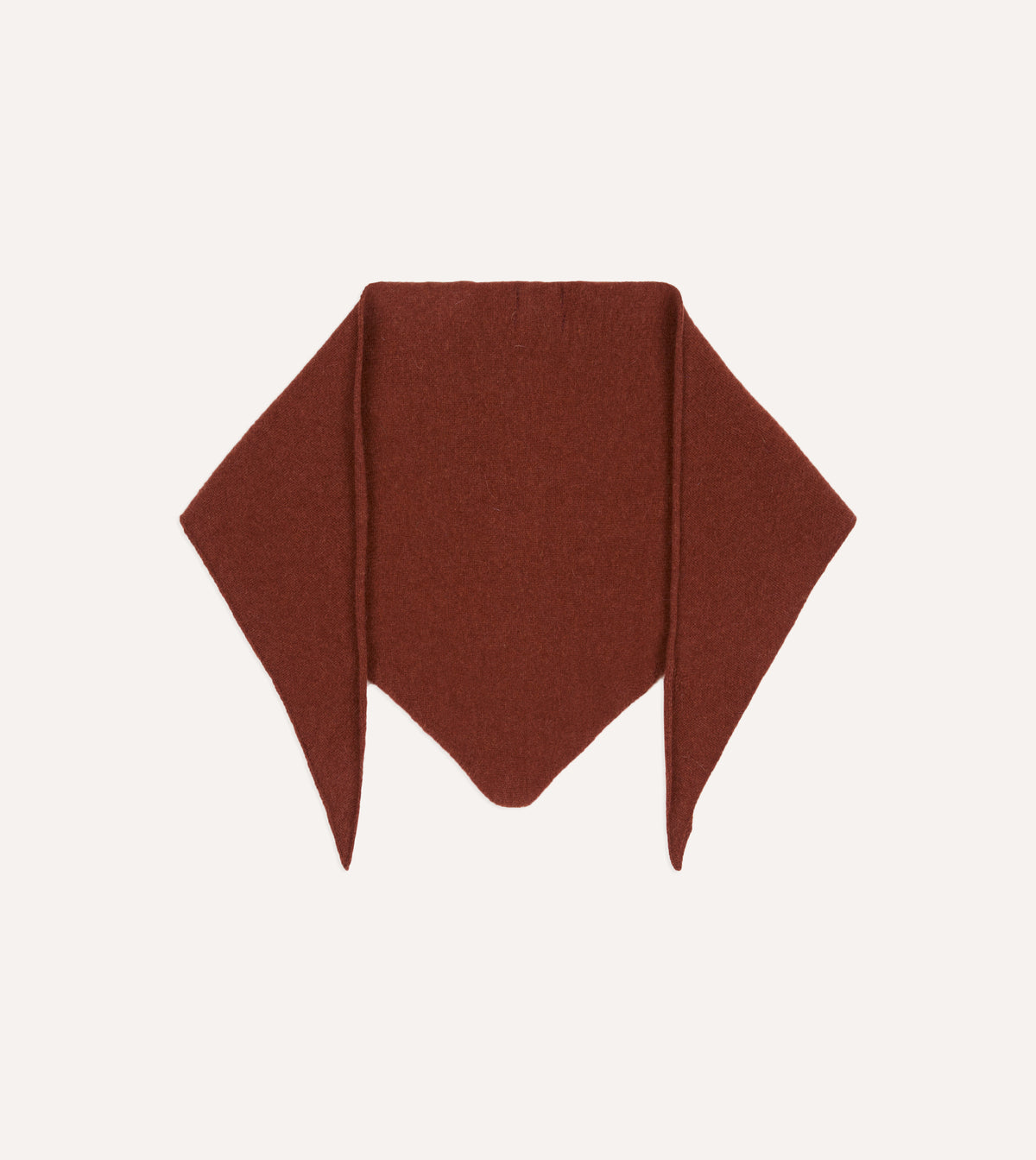 Brown Lambswool Triangle Neck Scarf