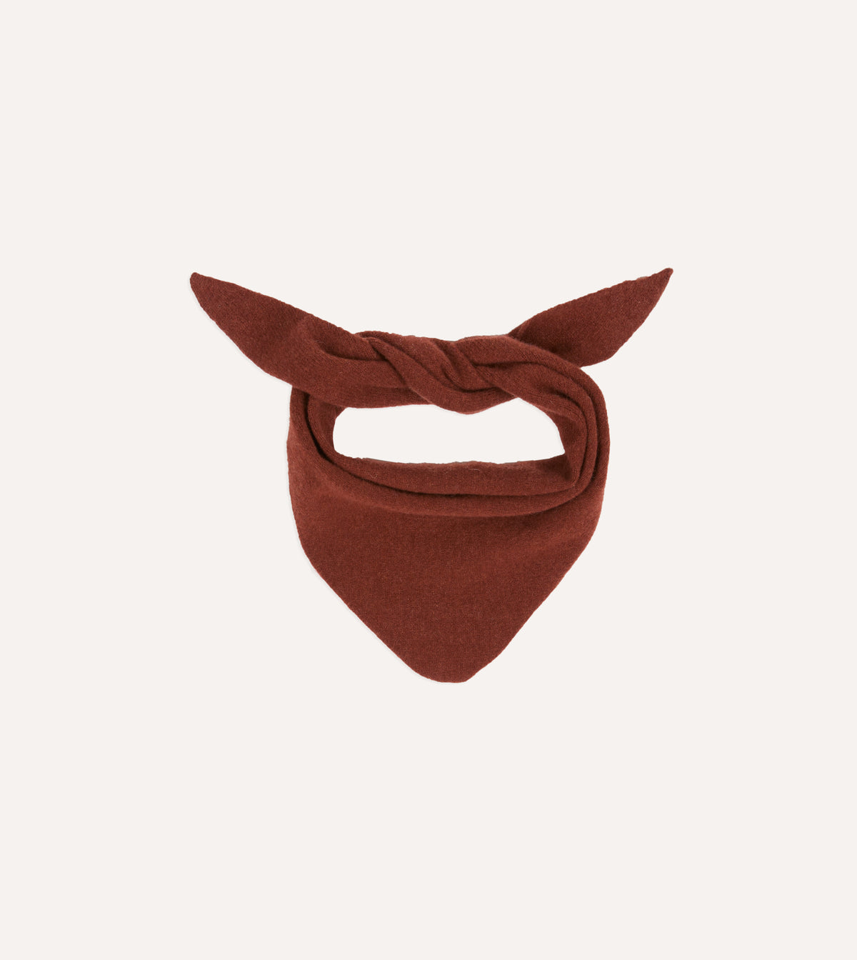 Brown Lambswool Triangle Neck Scarf