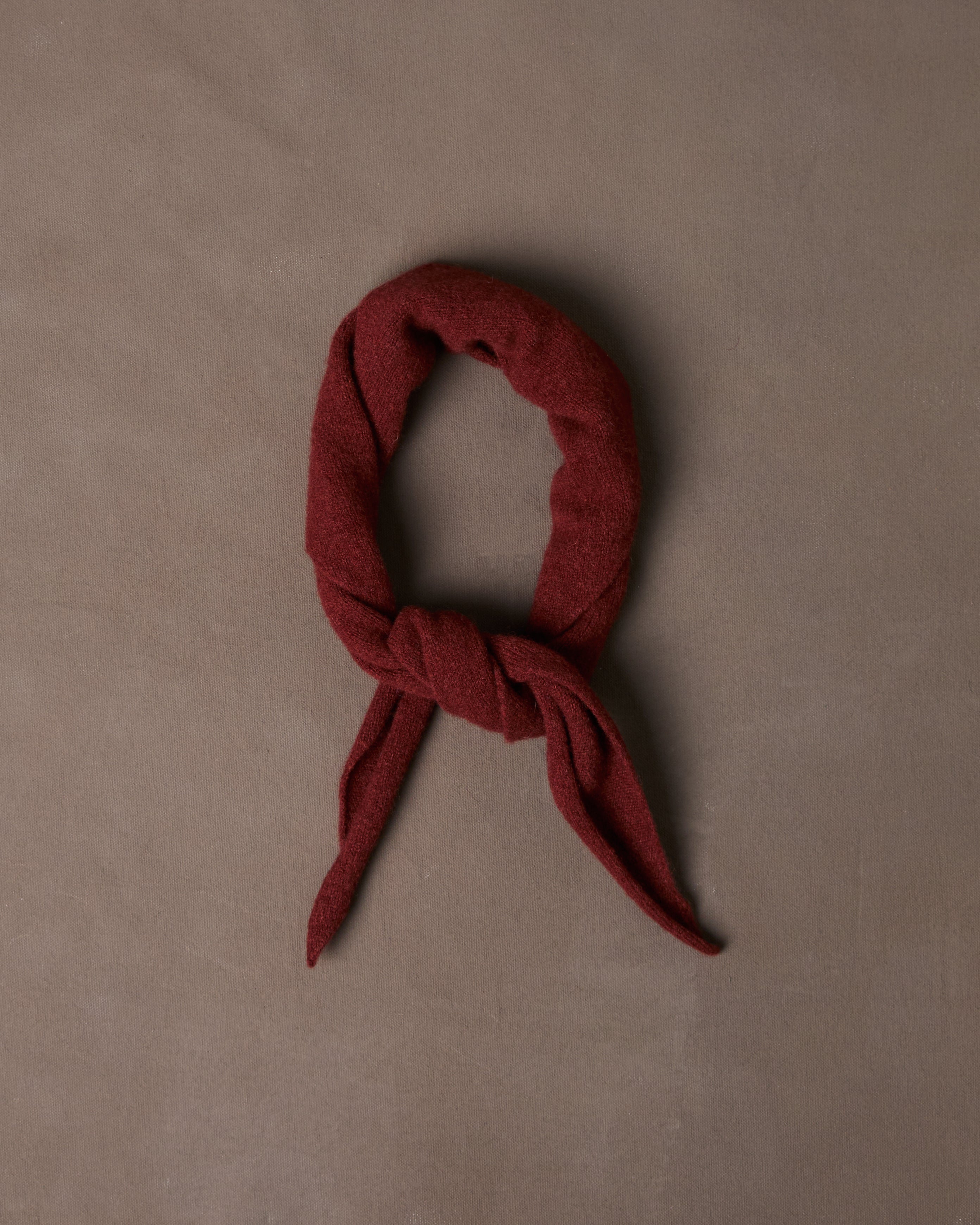 Brown Lambswool Triangle Neck Scarf