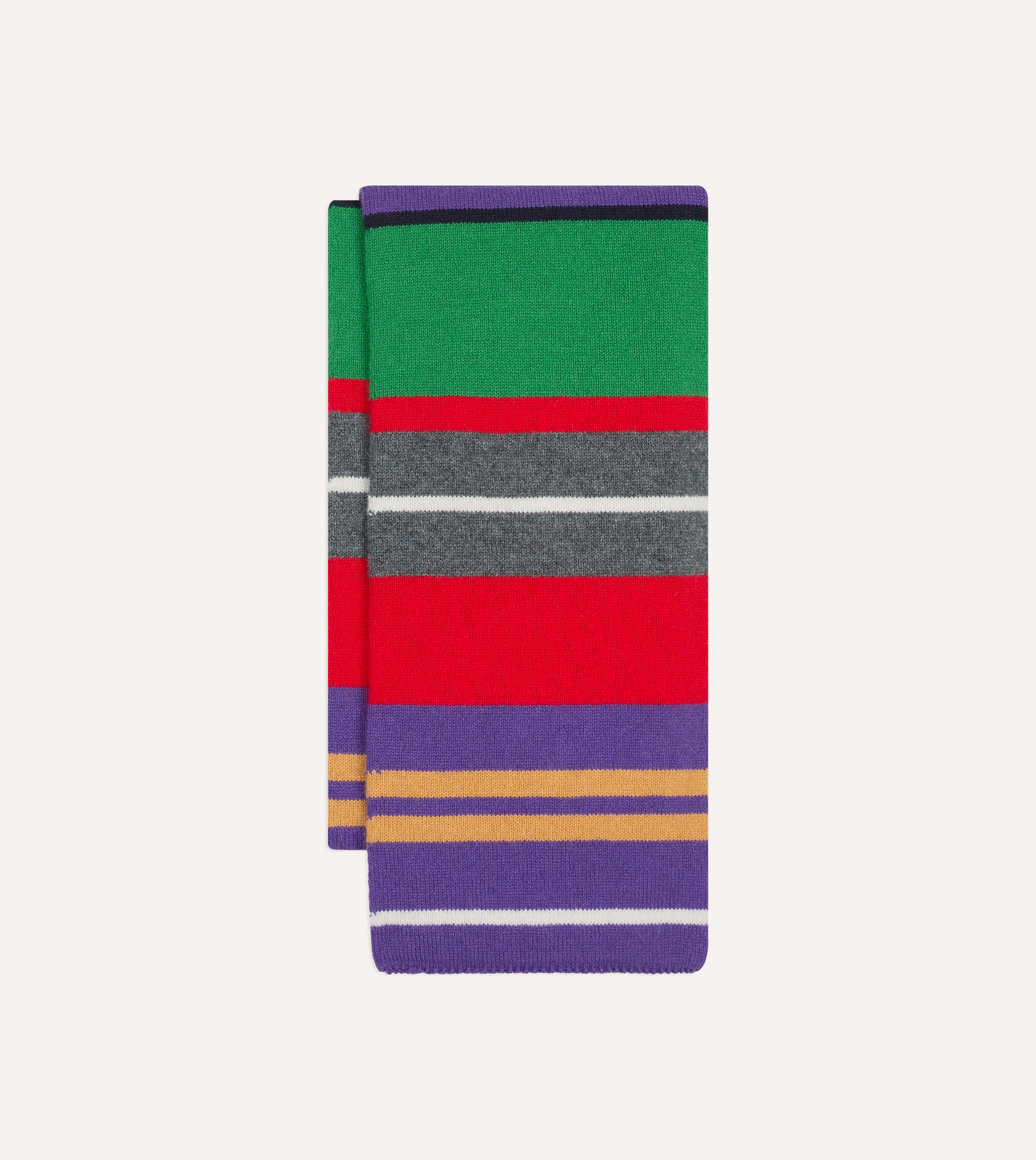 Green, Red and Purple Stripe Geelongora Tubular Scarf