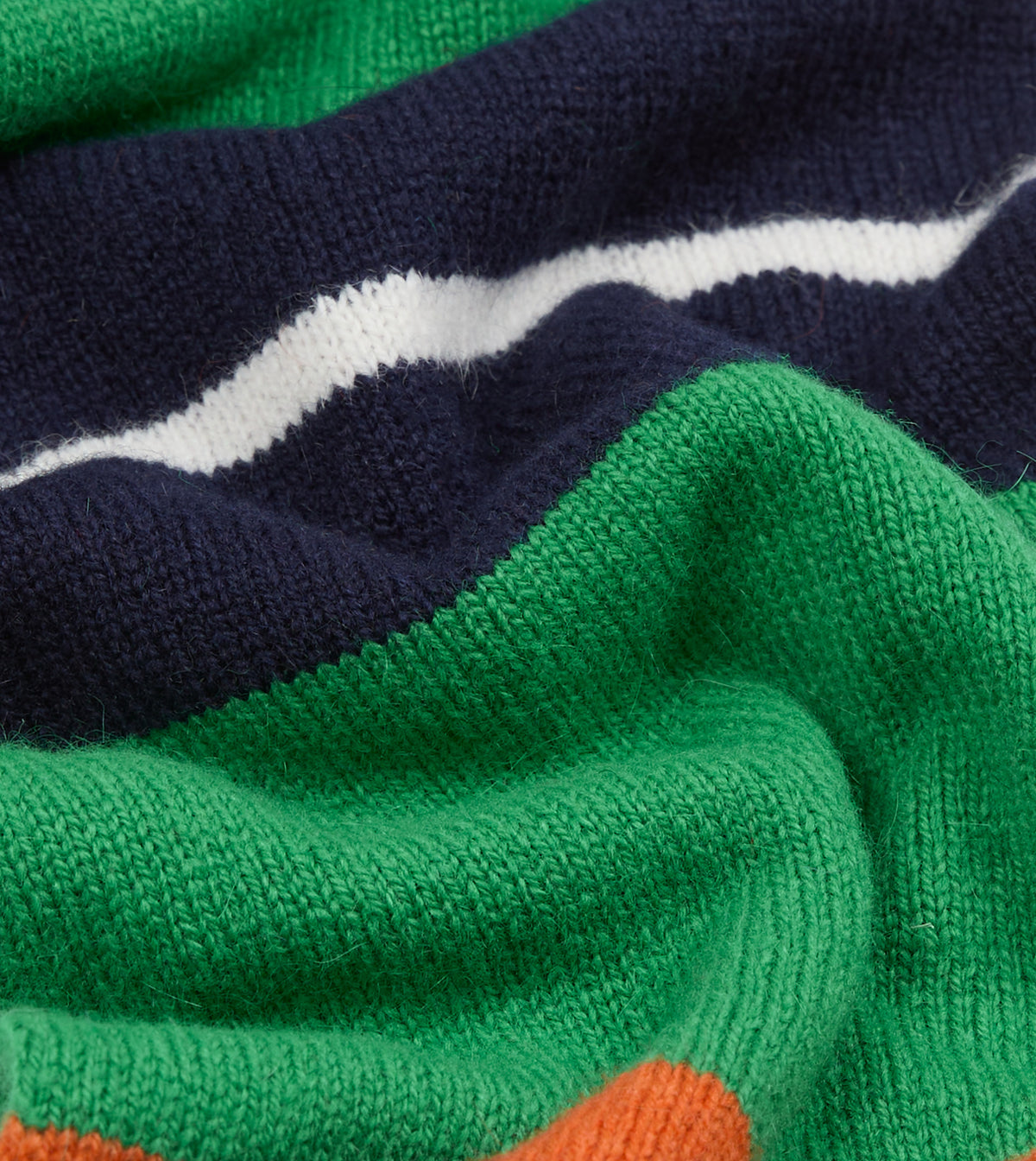 Navy, Orange and Green Stripe Geelongora Tubular Scarf