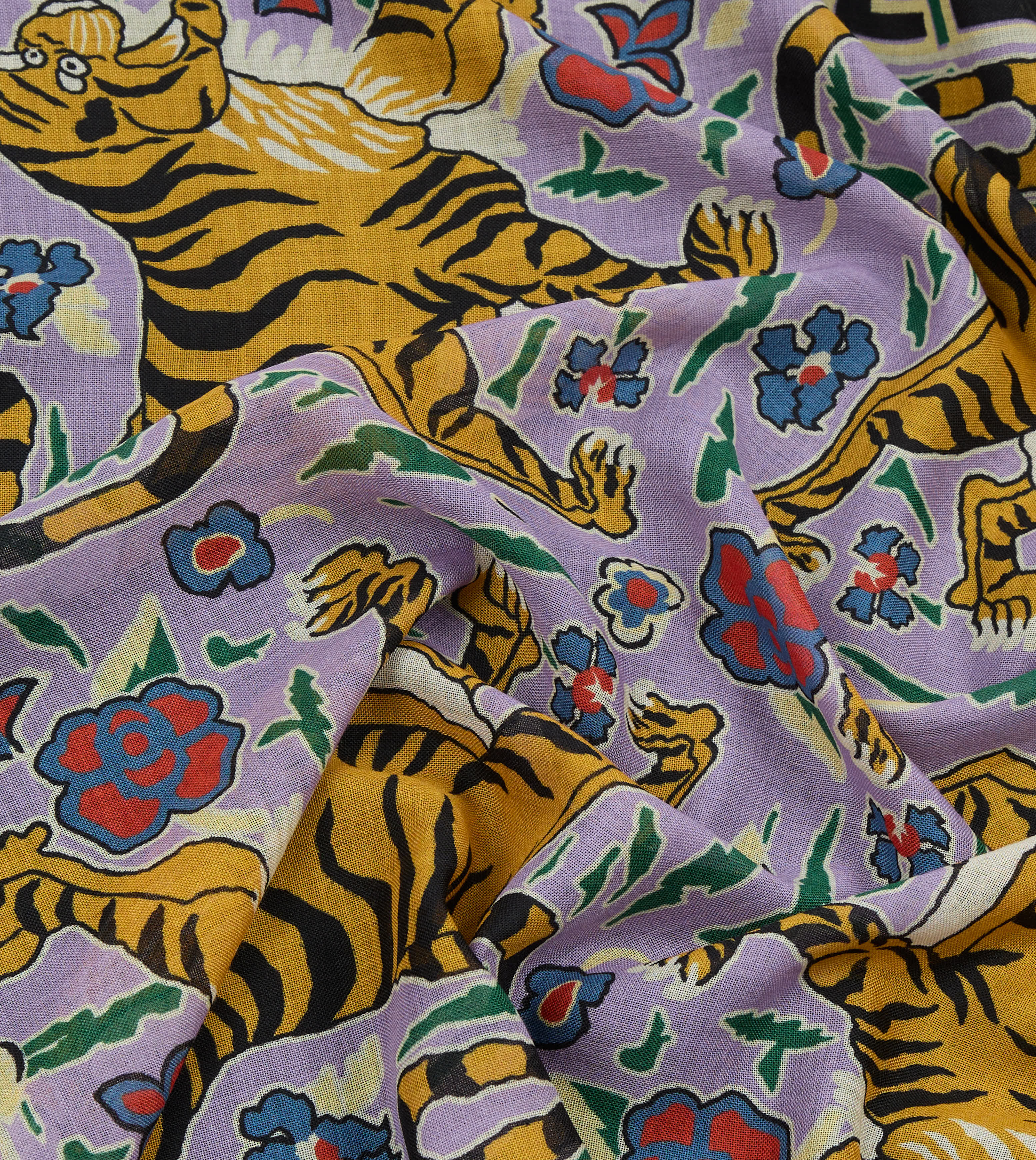 Shoyoroll by Drake's Tiger Print Wool-Silk Bandana – Drakes US