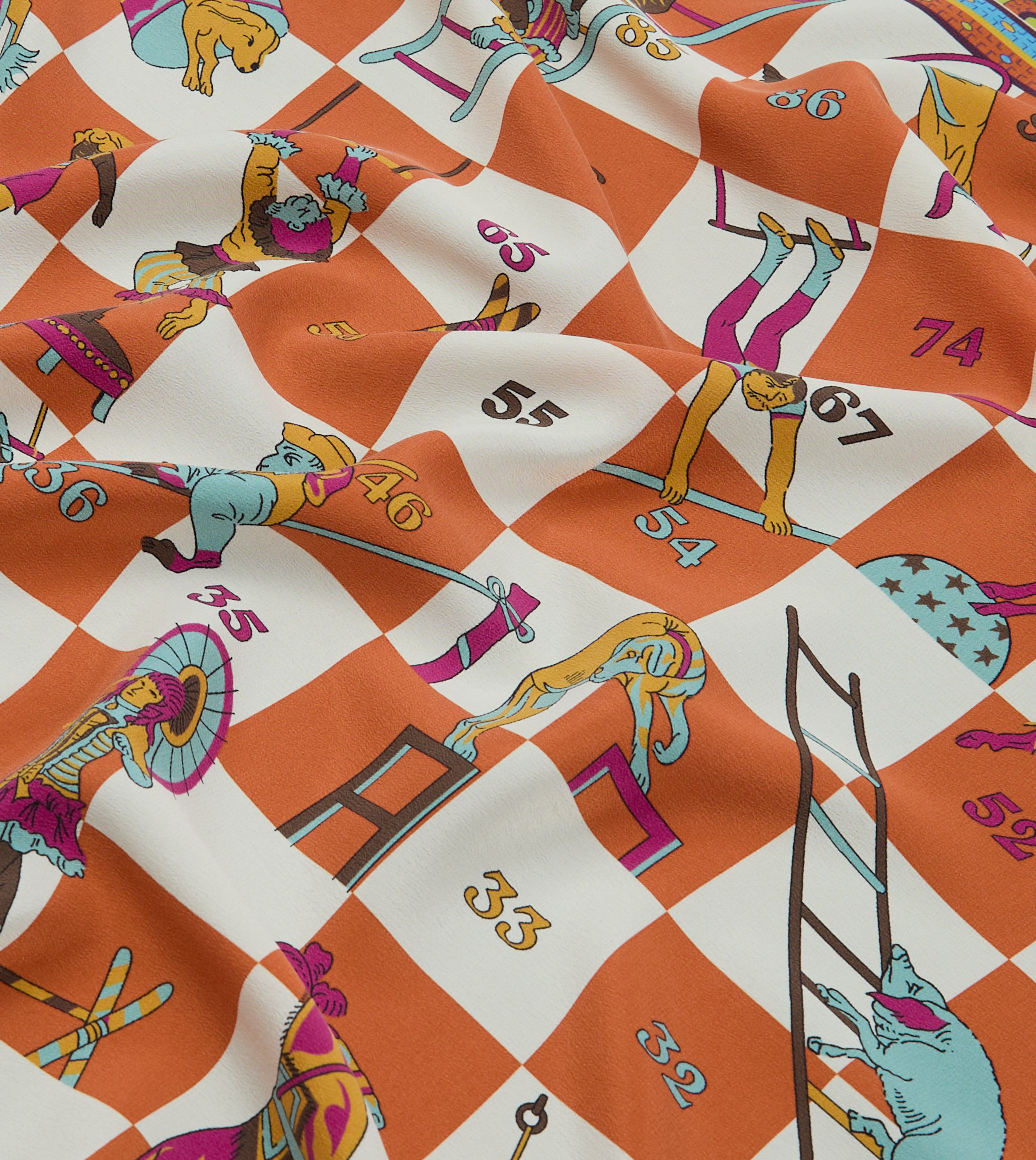 Green Snakes and Ladders Print Silk Bandana – Drakes US