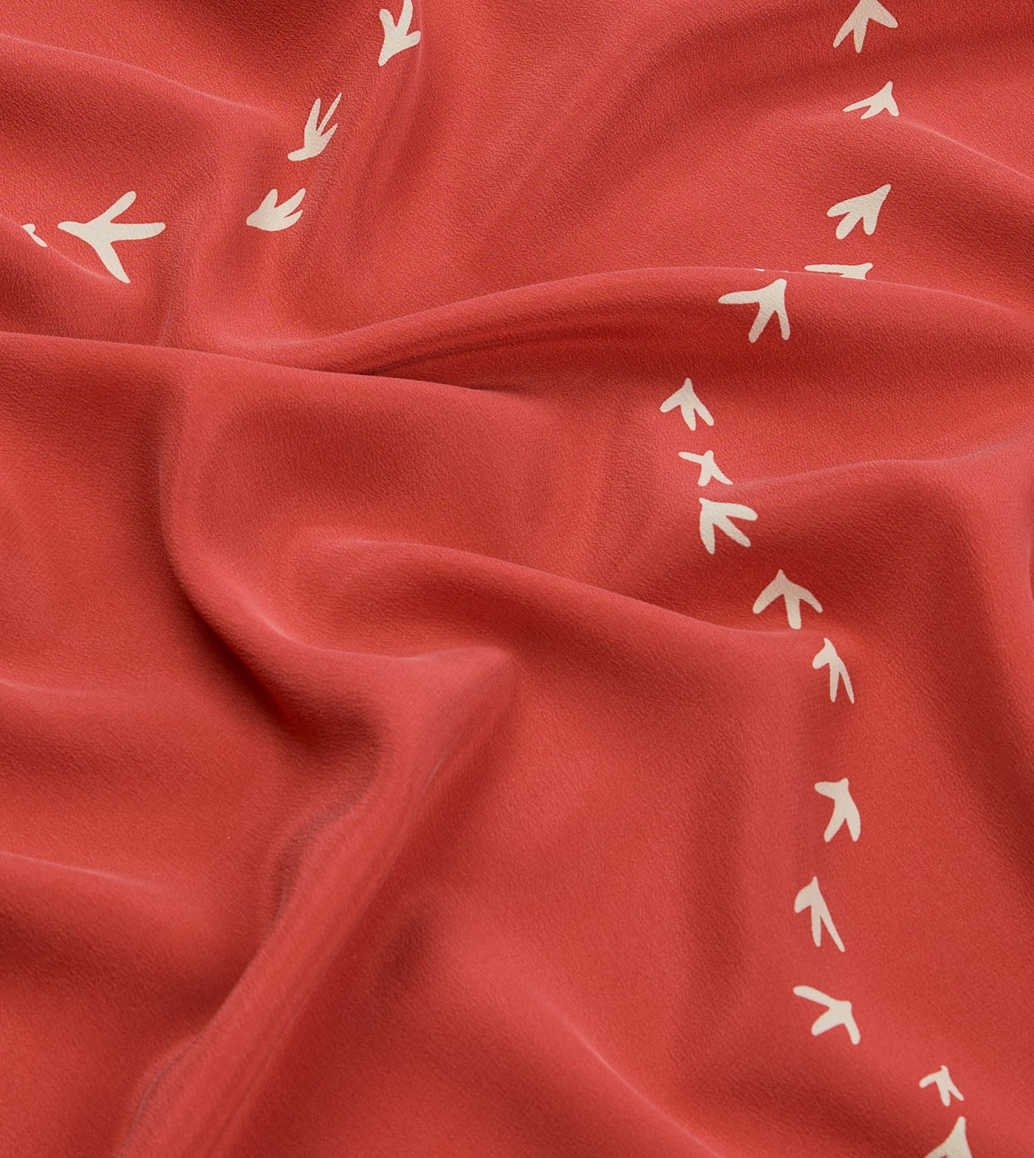 Red Oyster Catcher Print Silk Bandana