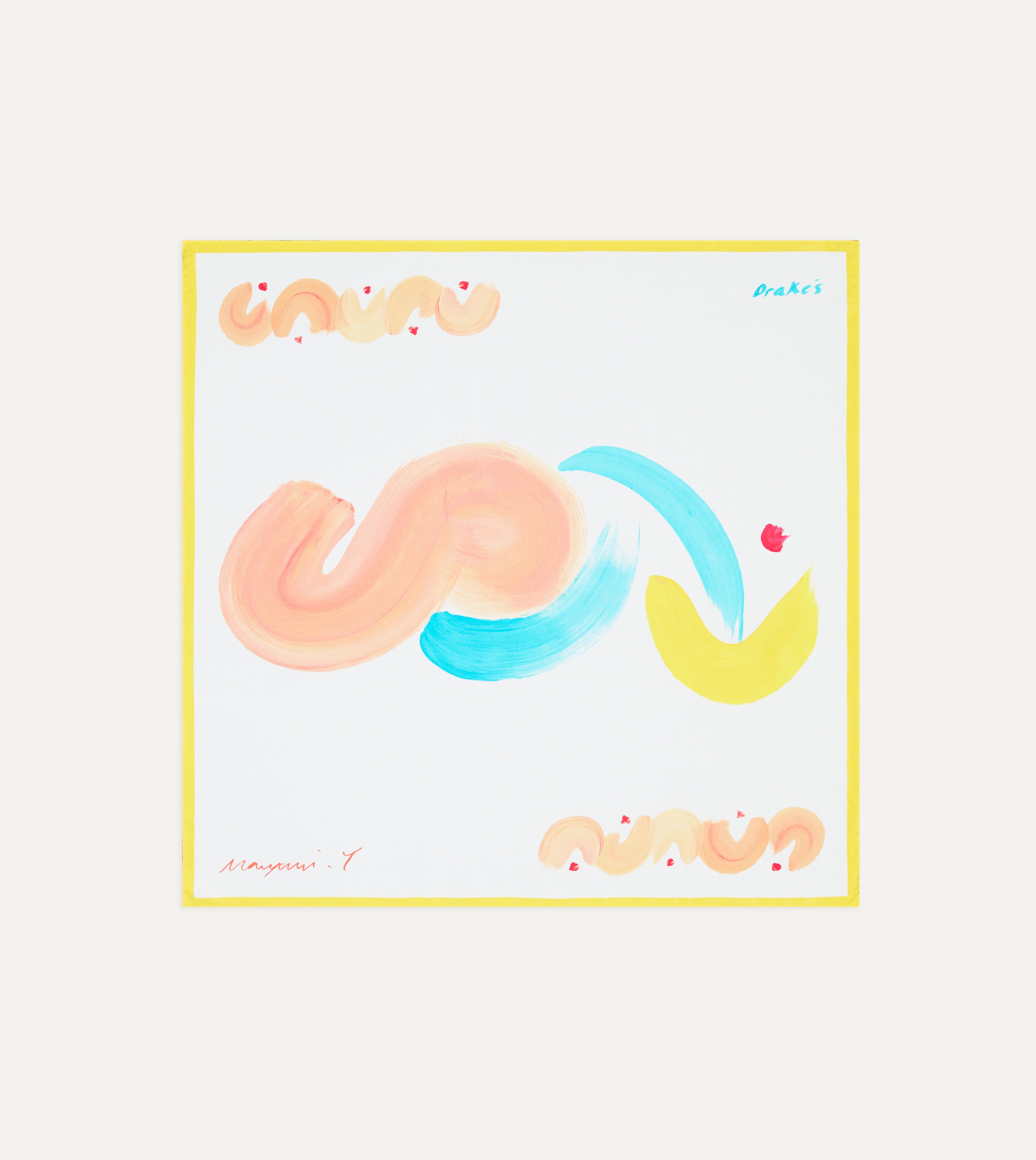 Mayumi Y. for Drake’s Brush Print Silk Bandana