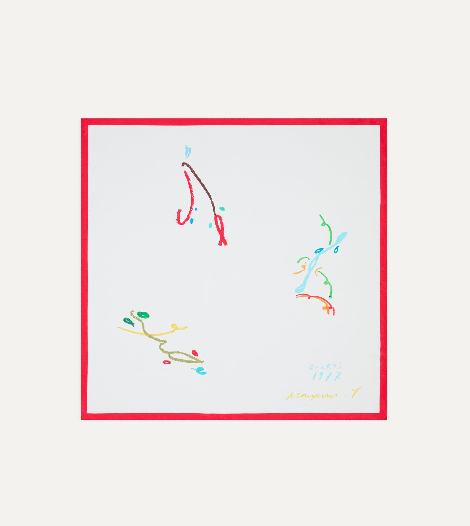 Mayumi Y. for Drake’s Pastel Print Silk Bandana