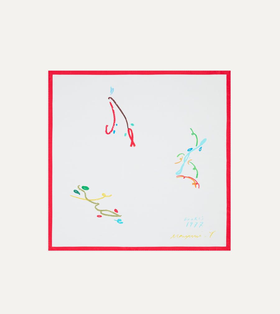 Mayumi Y. for Drake’s Pastel Print Silk Bandana