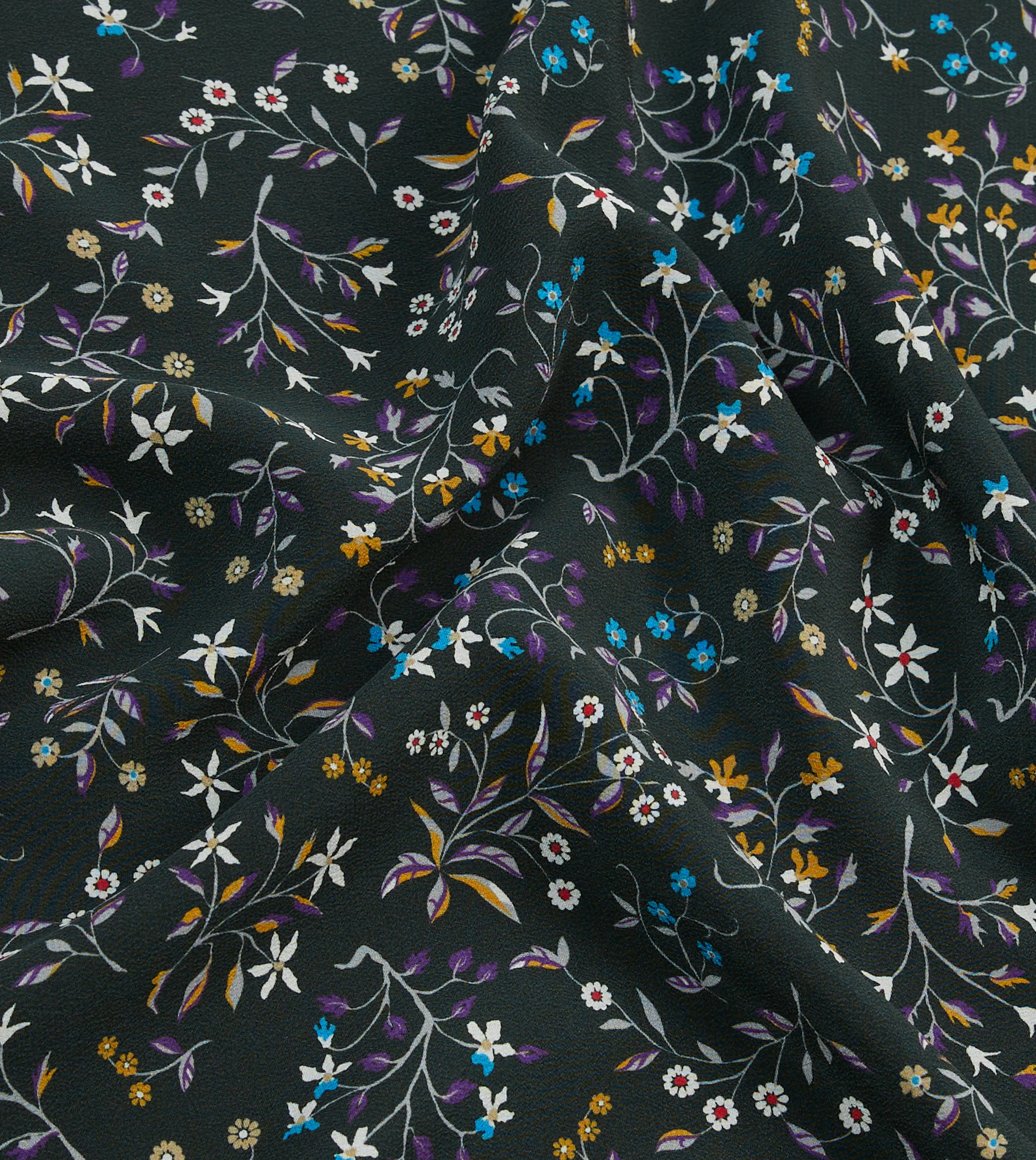 Green Floral Print Silk Pocket Square – Drakes US