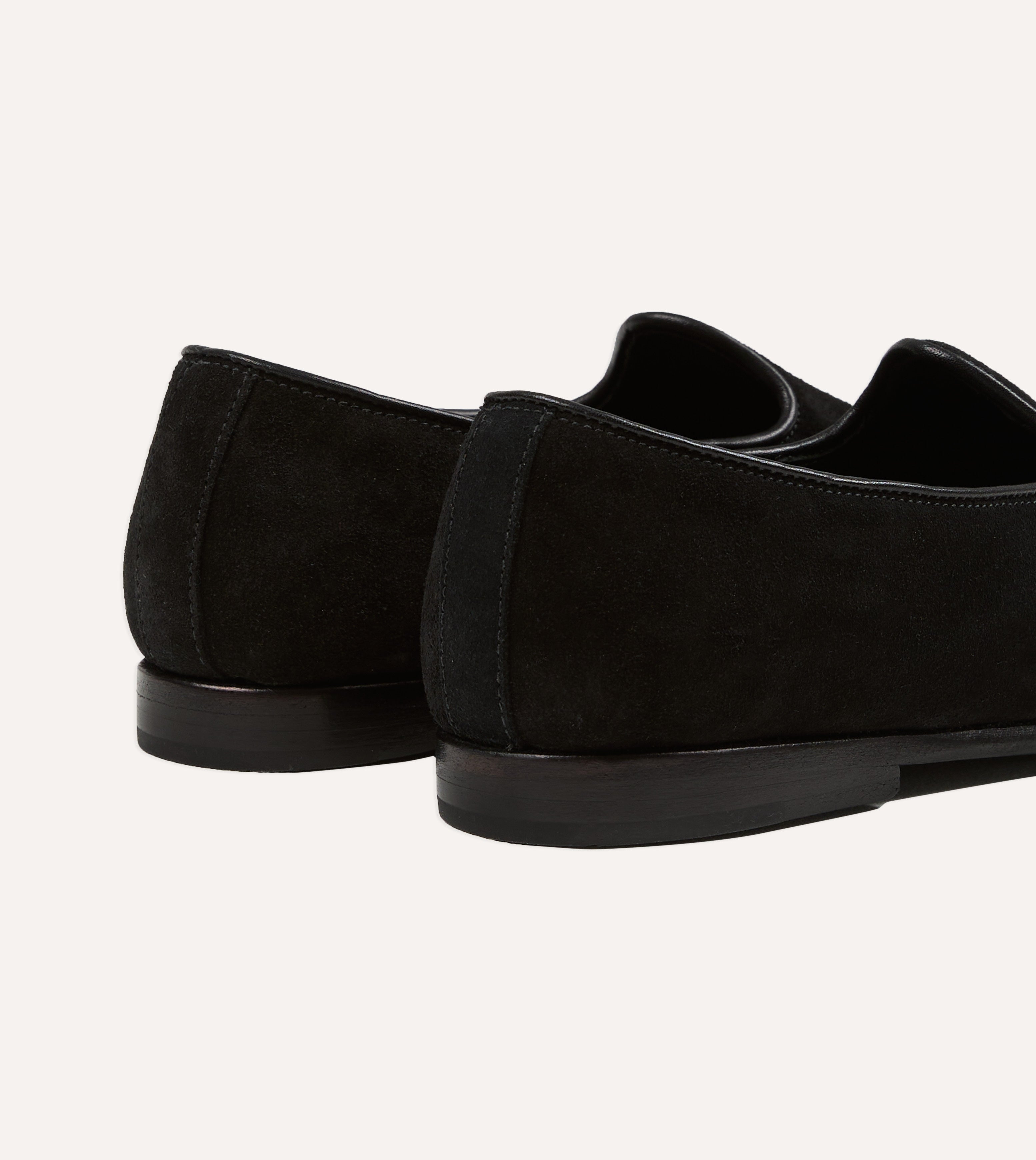 Sabah for Drake's Black Suede Bolo Shoe Drakes US Sabah for Drake's Black Suede Bolo Shoe Drakes US