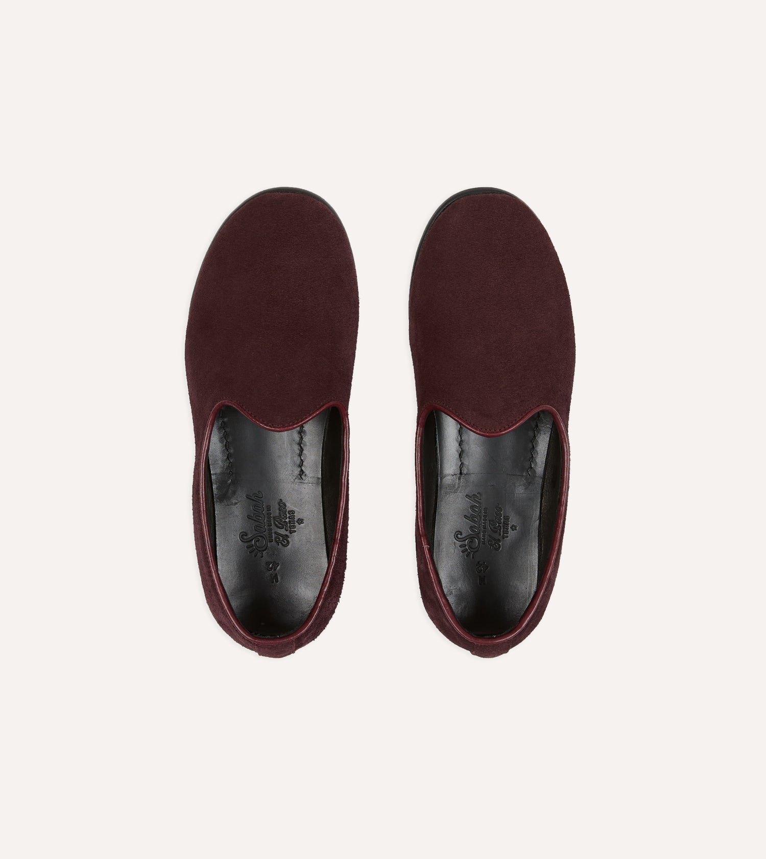 Sabah for Drake's Burgundy Suede Bolo Shoe