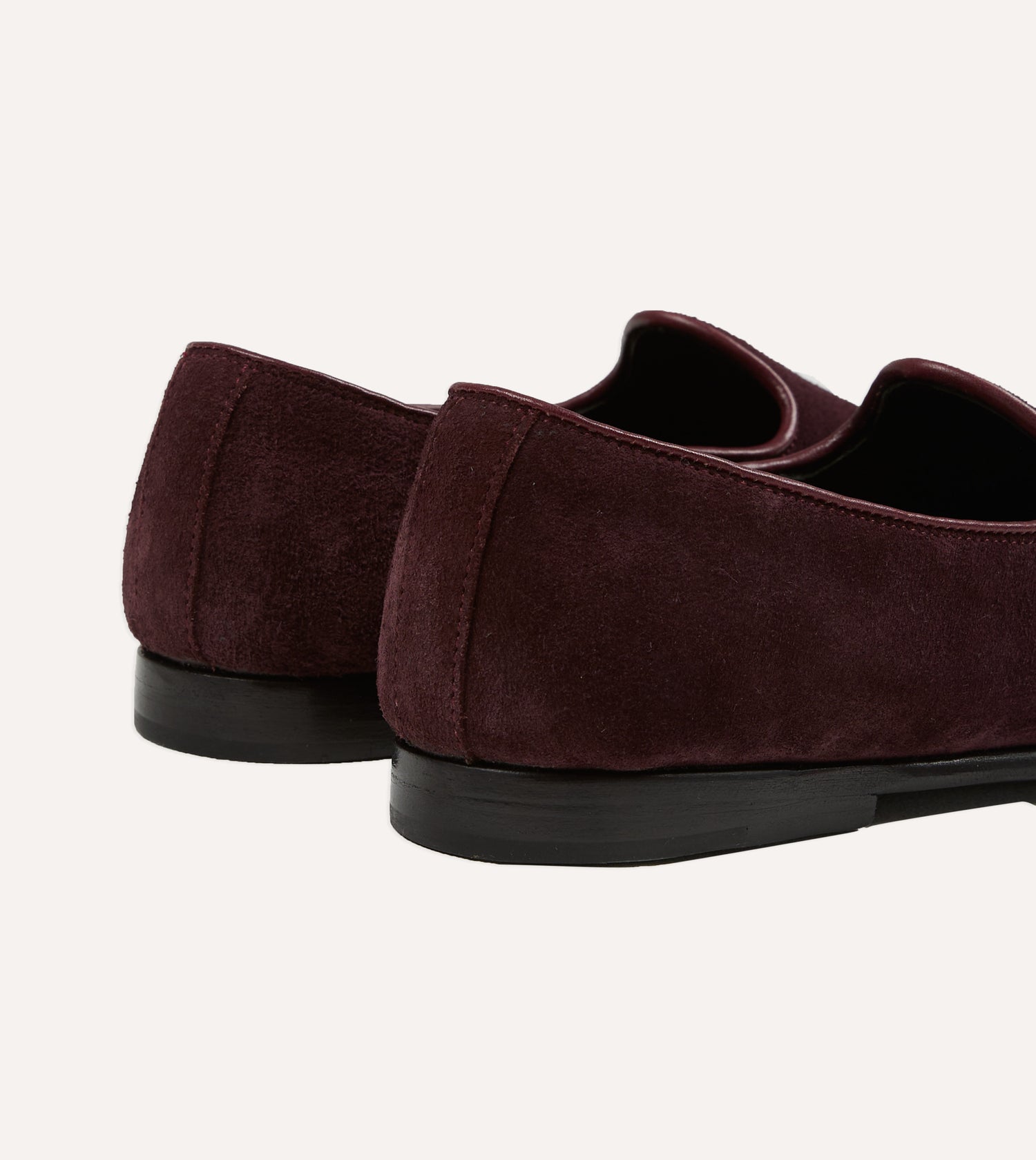 Sabah for Drake's Burgundy Suede Bolo Shoe