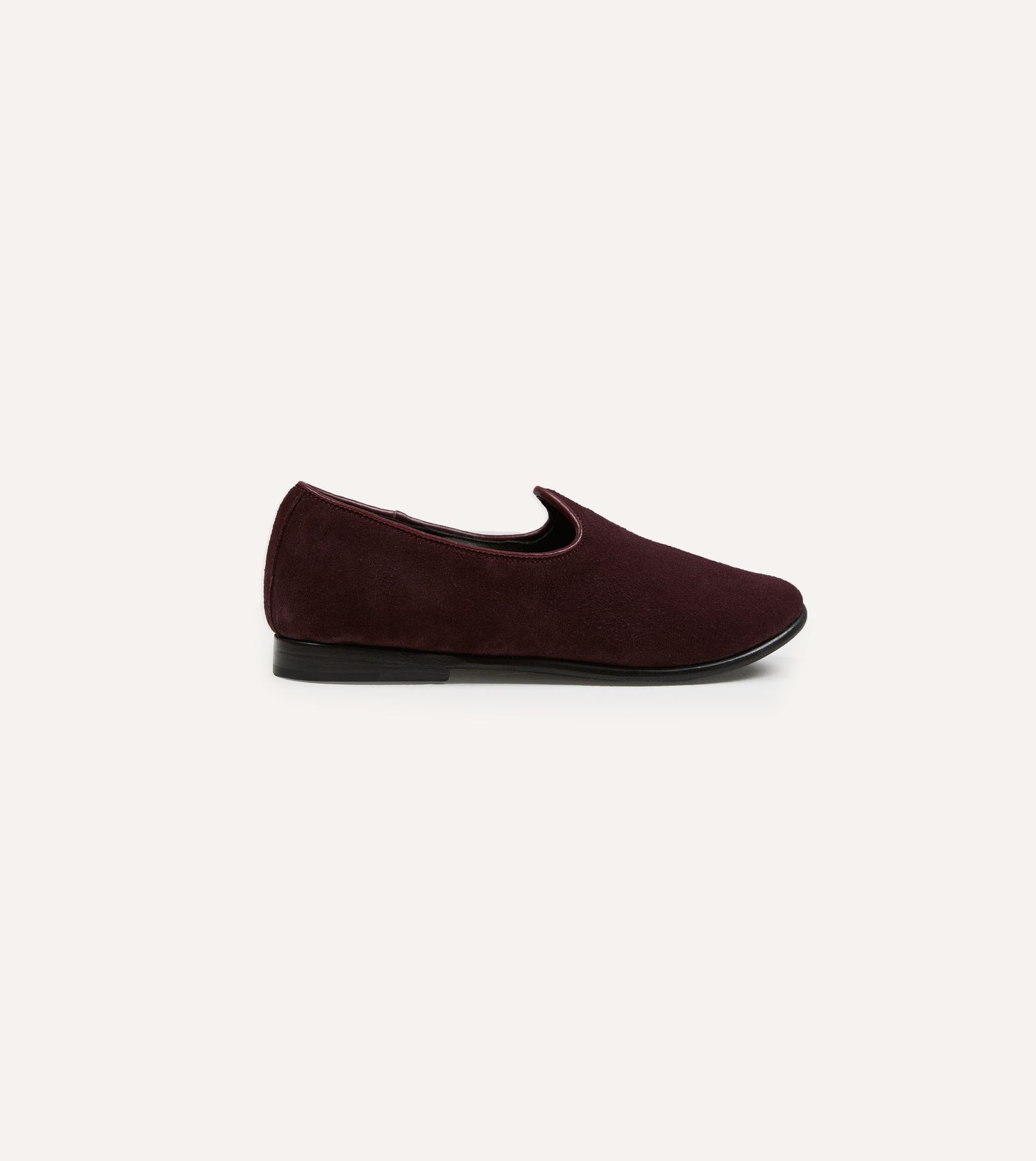 Sabah for Drake's Burgundy Suede Bolo Shoe