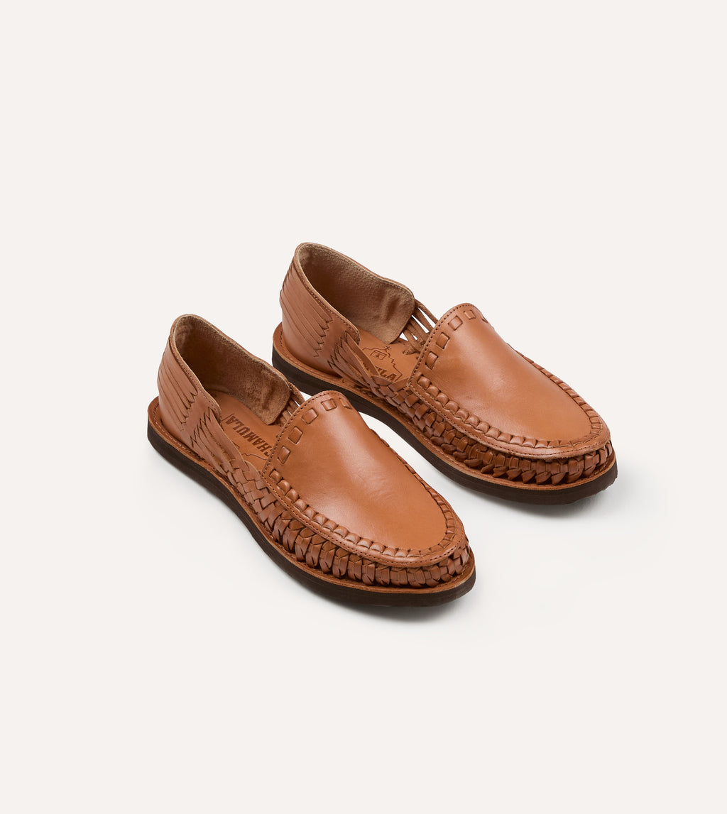 Chamula Tan Leather Durango Woven Sandal – Drakes US