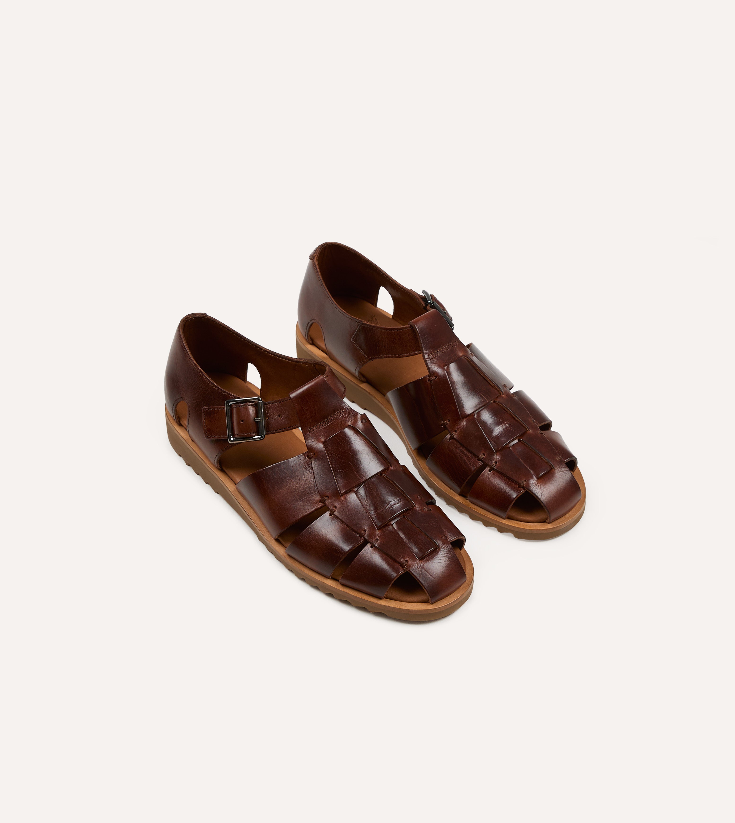 Paraboot Pacific Marron Brown Leather Sandal