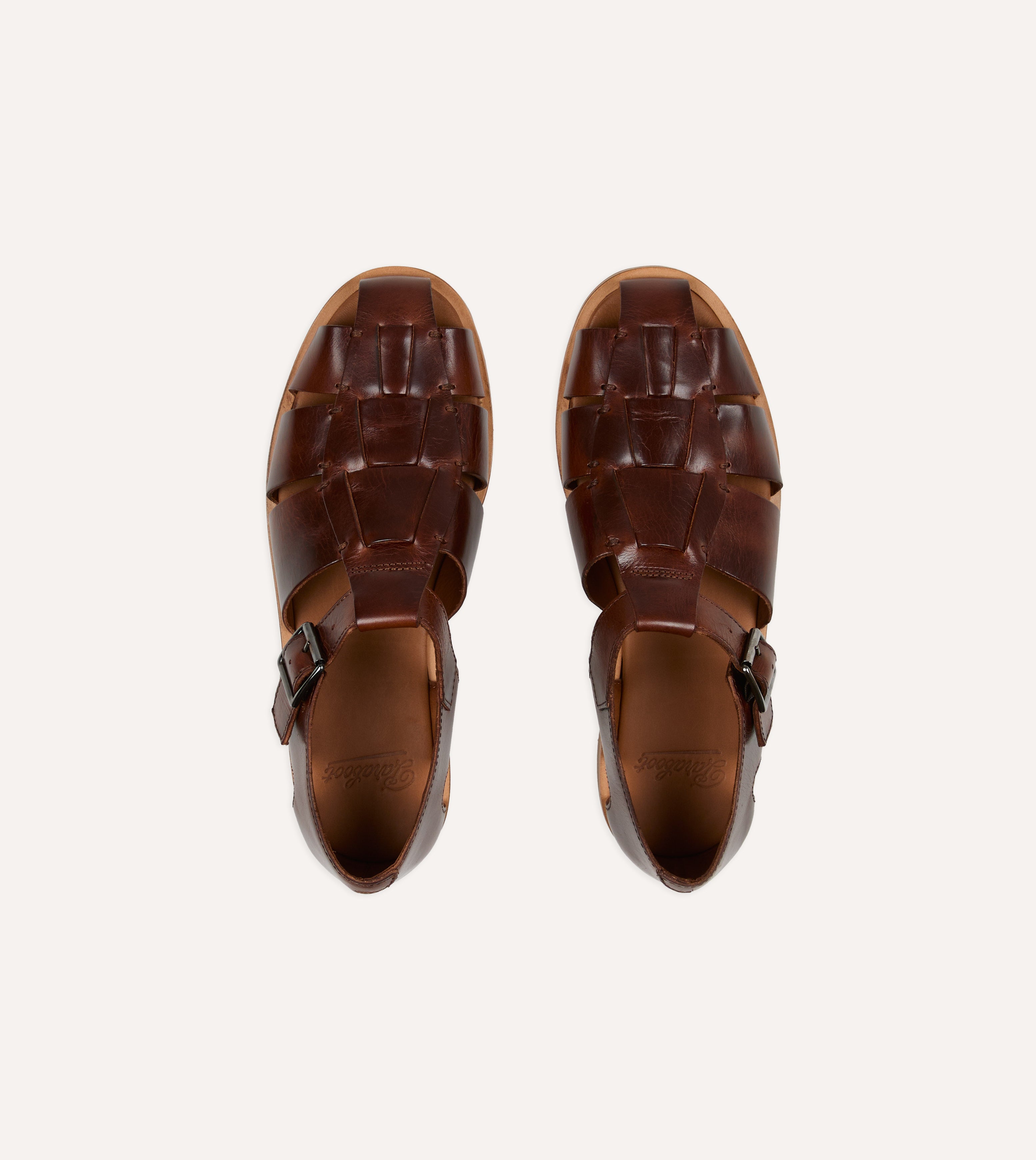 Paraboot Pacific Marron Brown Leather Sandal – Drakes US