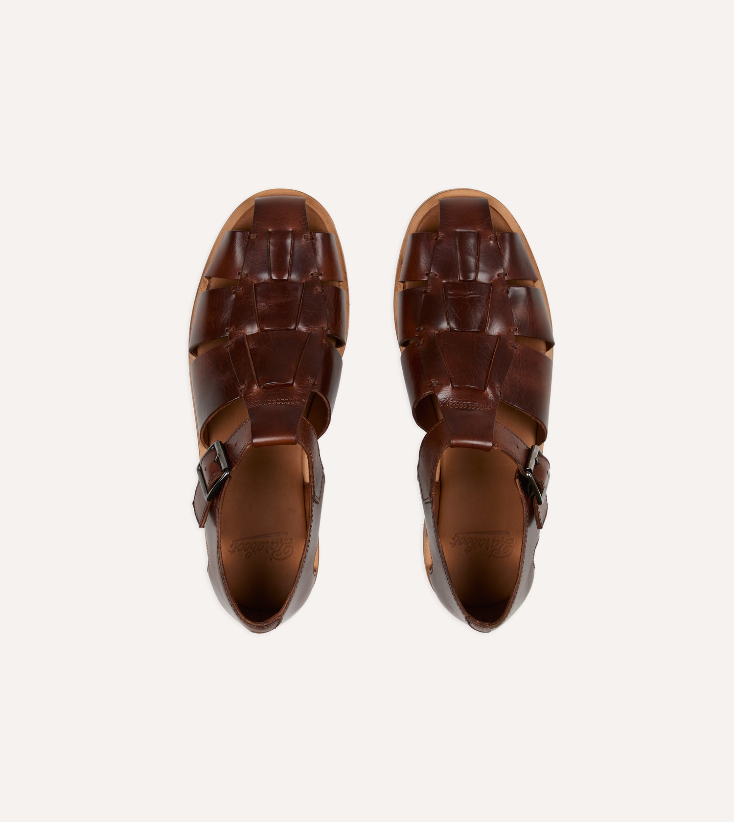 Paraboot Pacific Marron Brown Leather Sandal