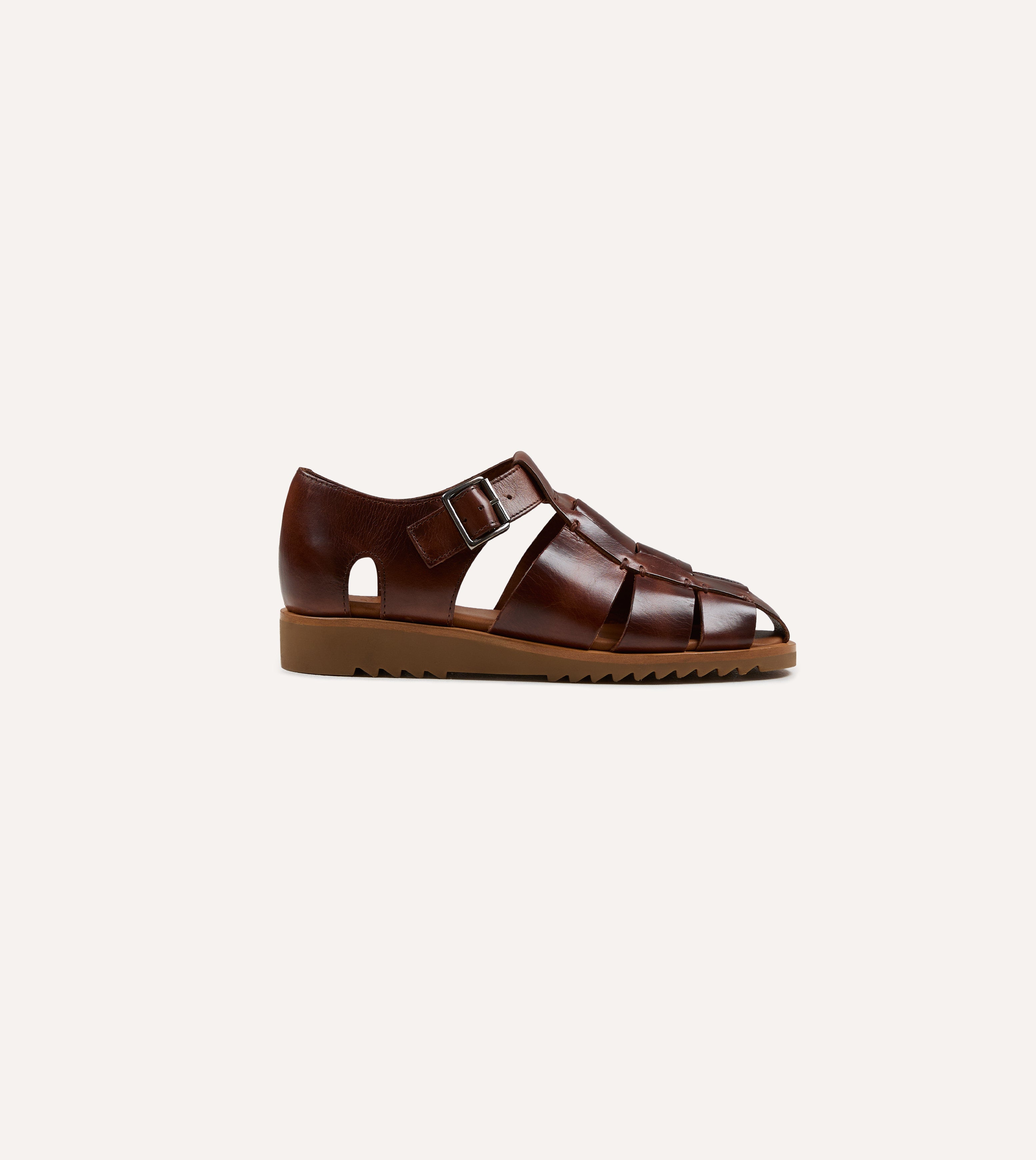 Paraboot Pacific Marron Brown Leather Sandal – Drakes US