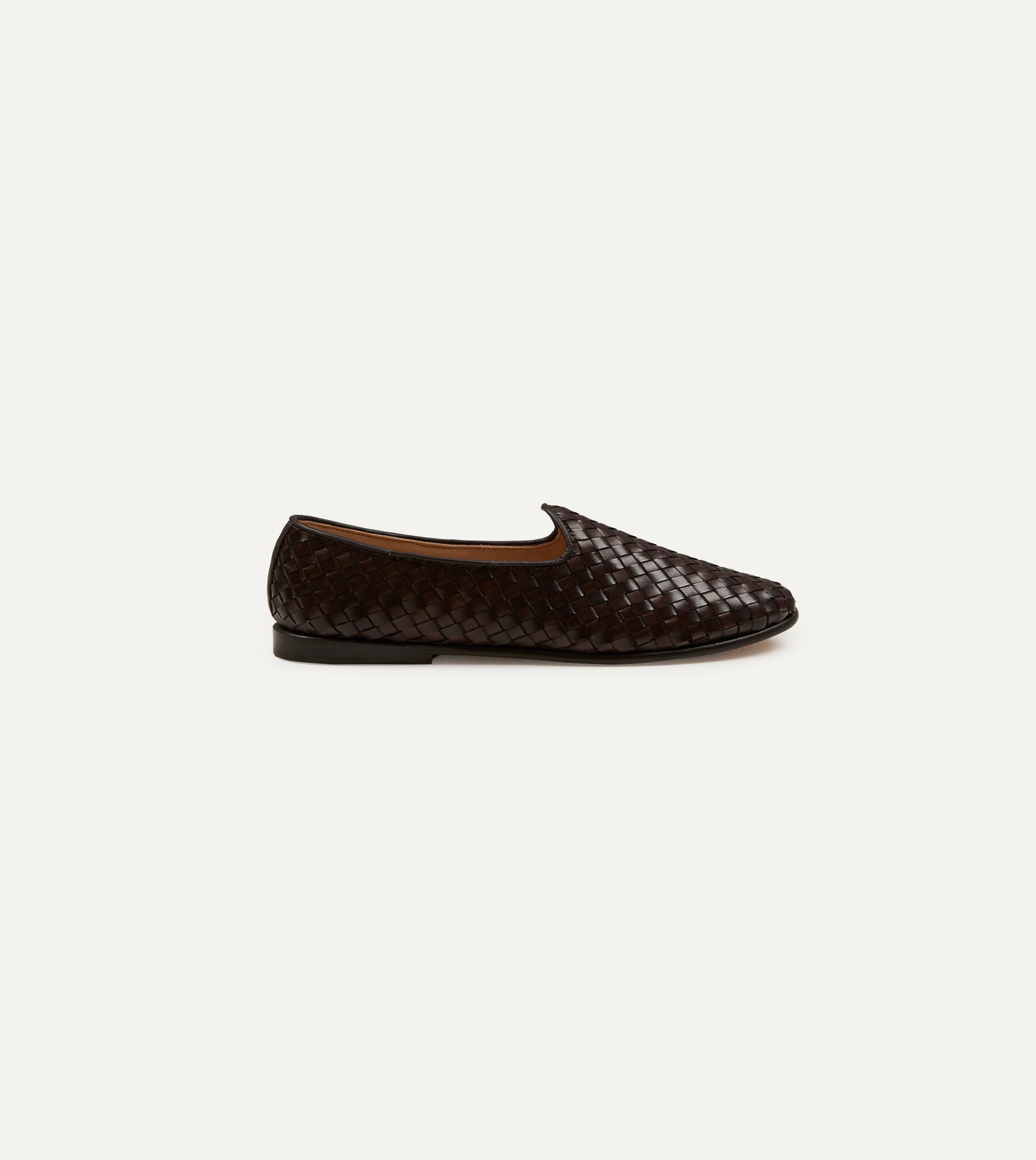 Sabah for Drake's Brown Woven Leather Bolo Shoe