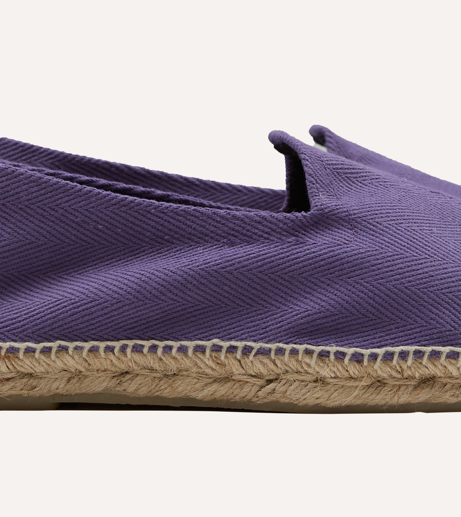 Purple Herringbone Cotton Espadrilles