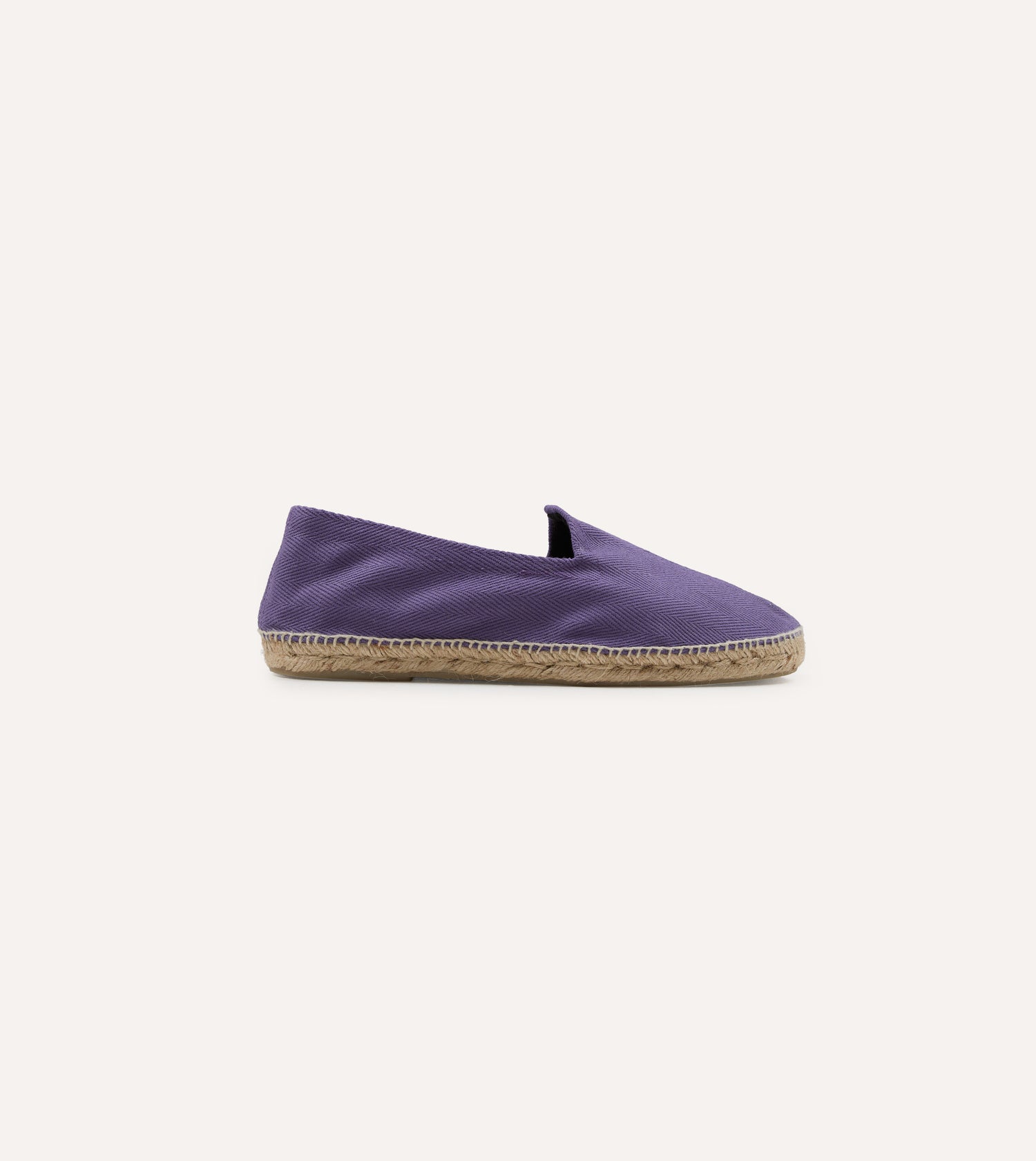Purple Herringbone Cotton Espadrilles
