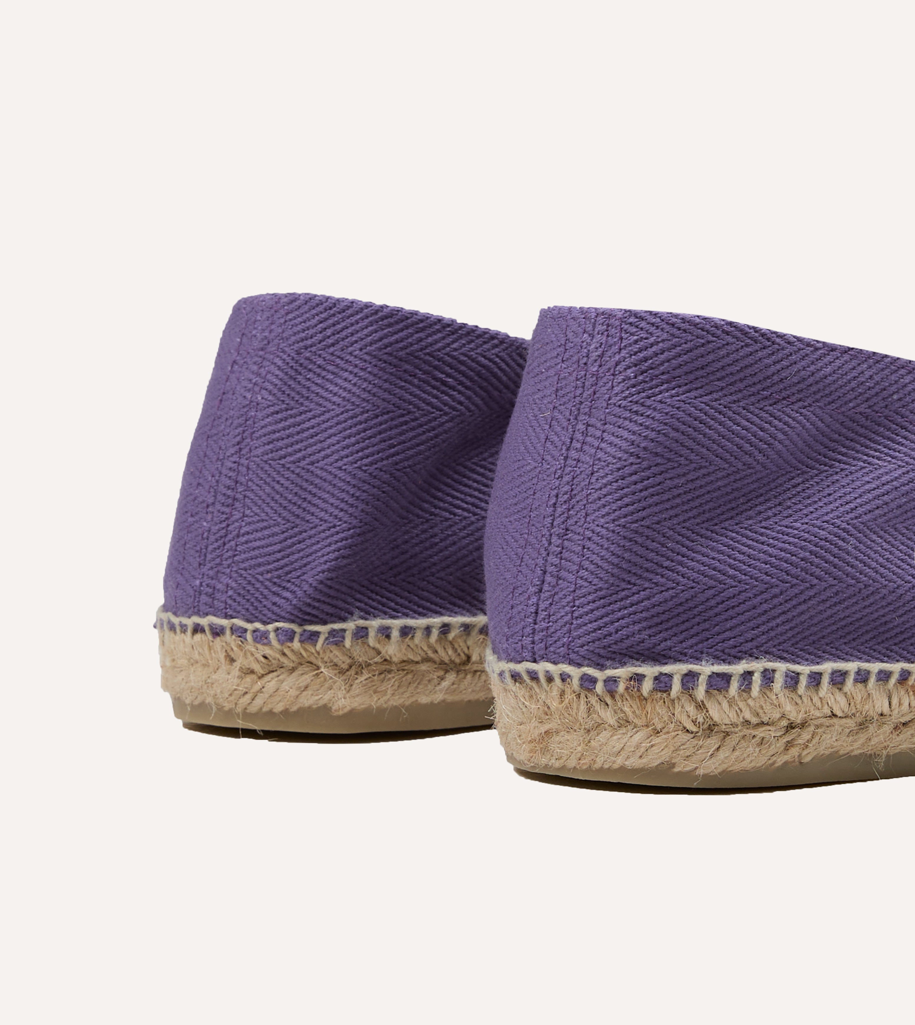 Purple Herringbone Cotton Espadrilles