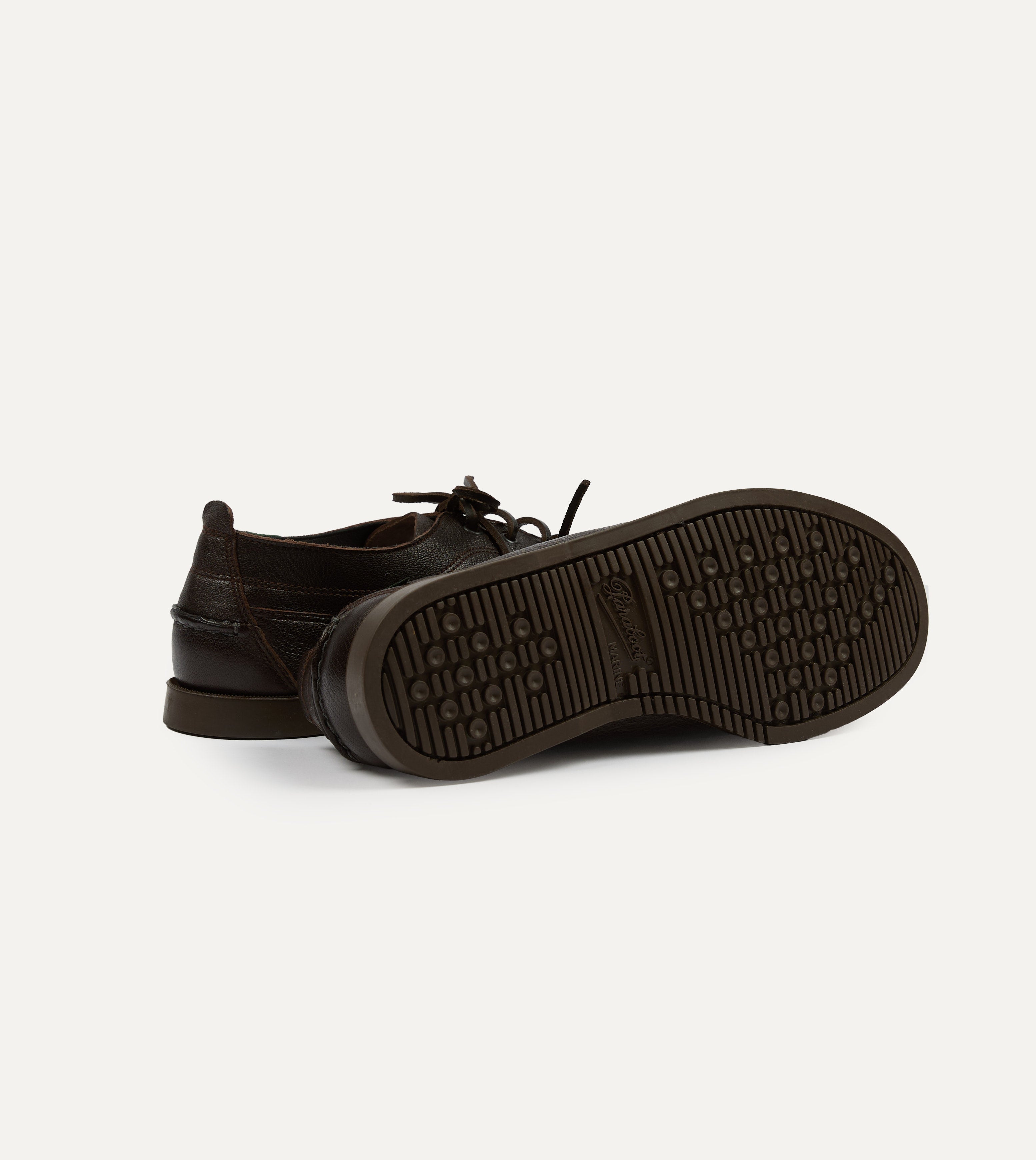 Paraboot for Drake's Malibu Brown Deer Leather Boat Shoe – Drakes US